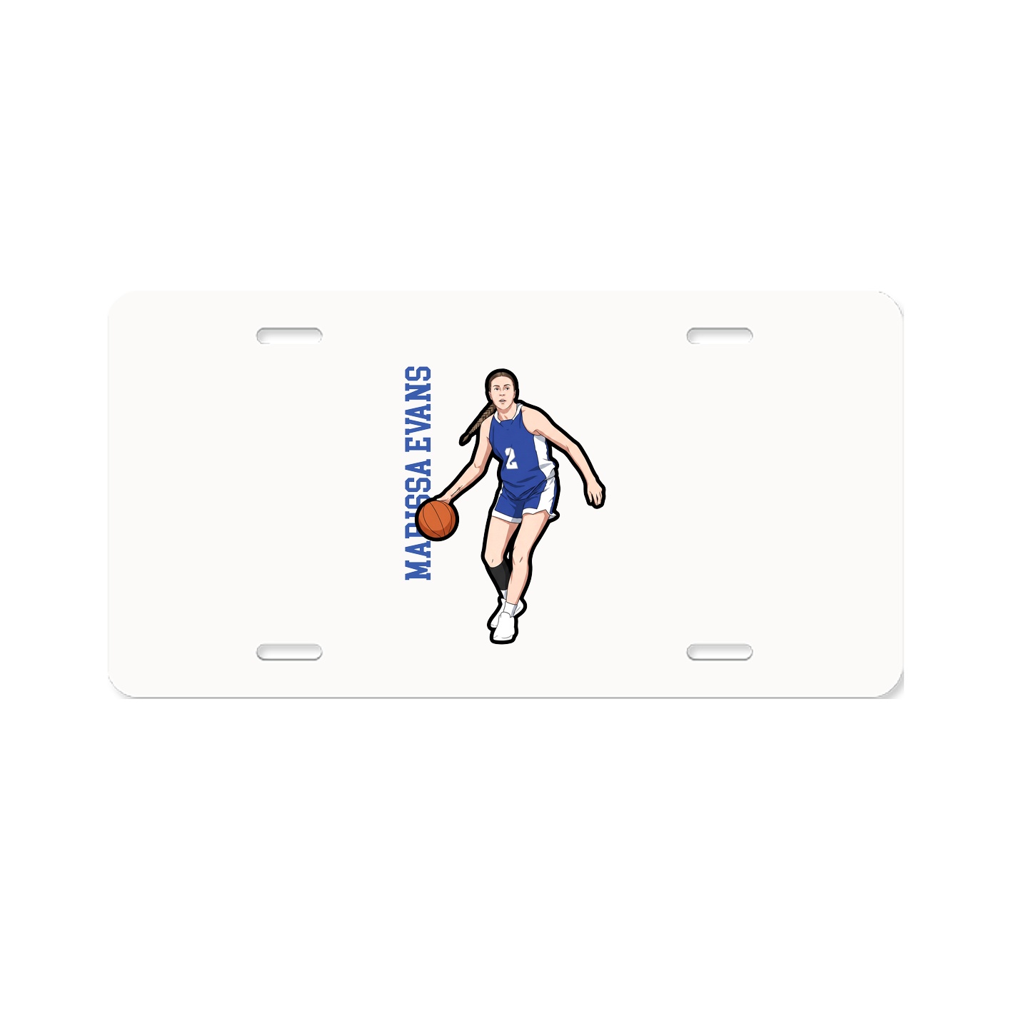 License Plate — Name Vertical in Classic