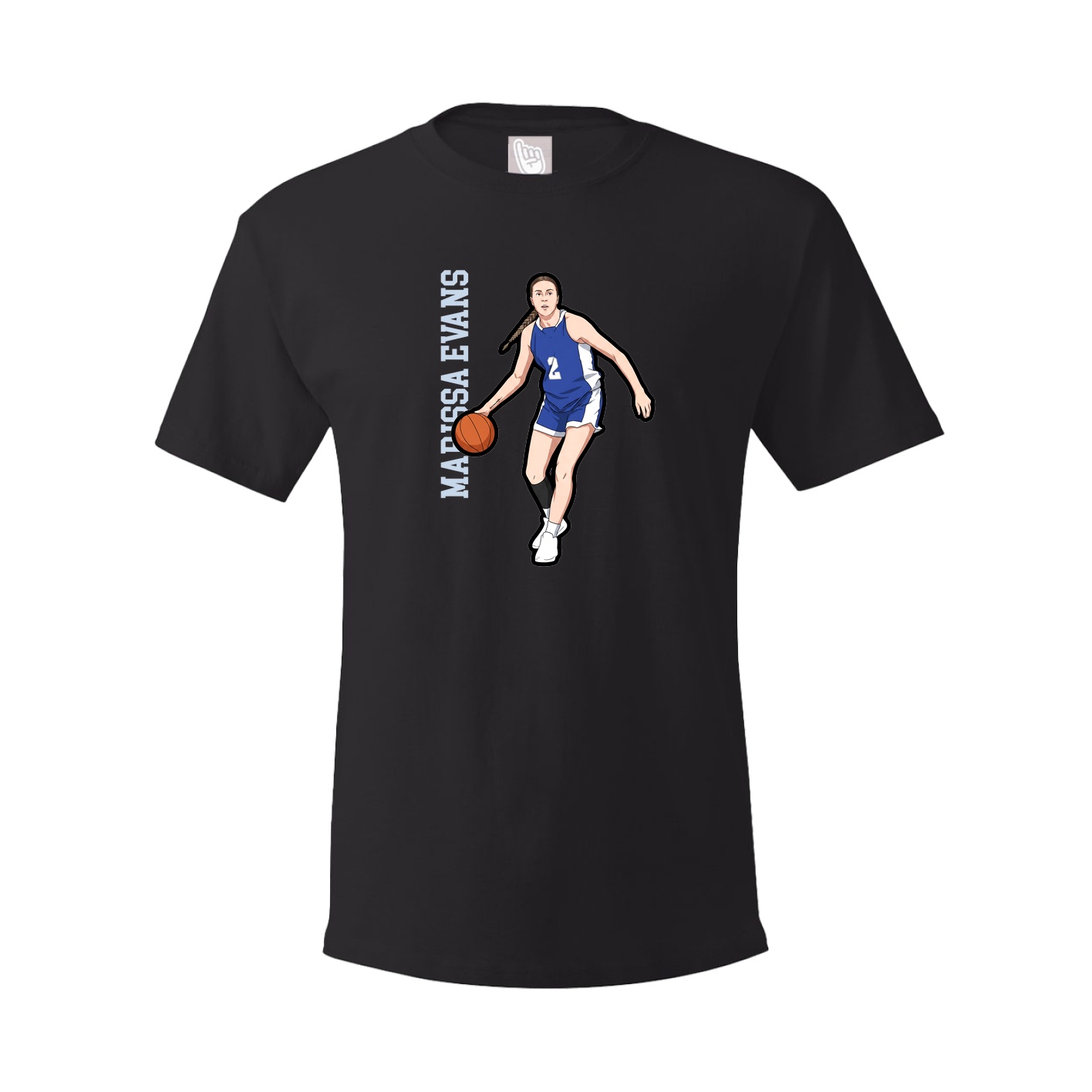 Youth Tee — Name Vertical in Black