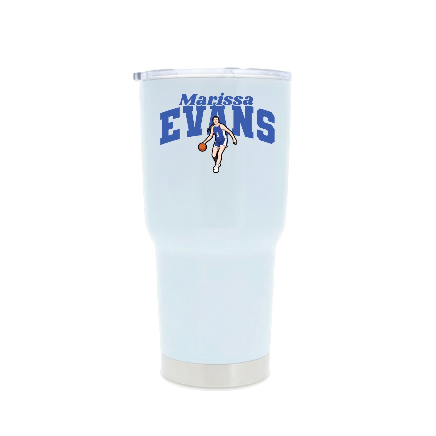 30oz Stainless Steel Tumbler — Signature Arch in White