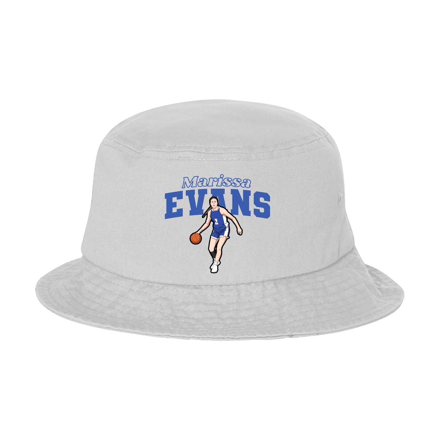 Bucket Cap — Name Arch in White