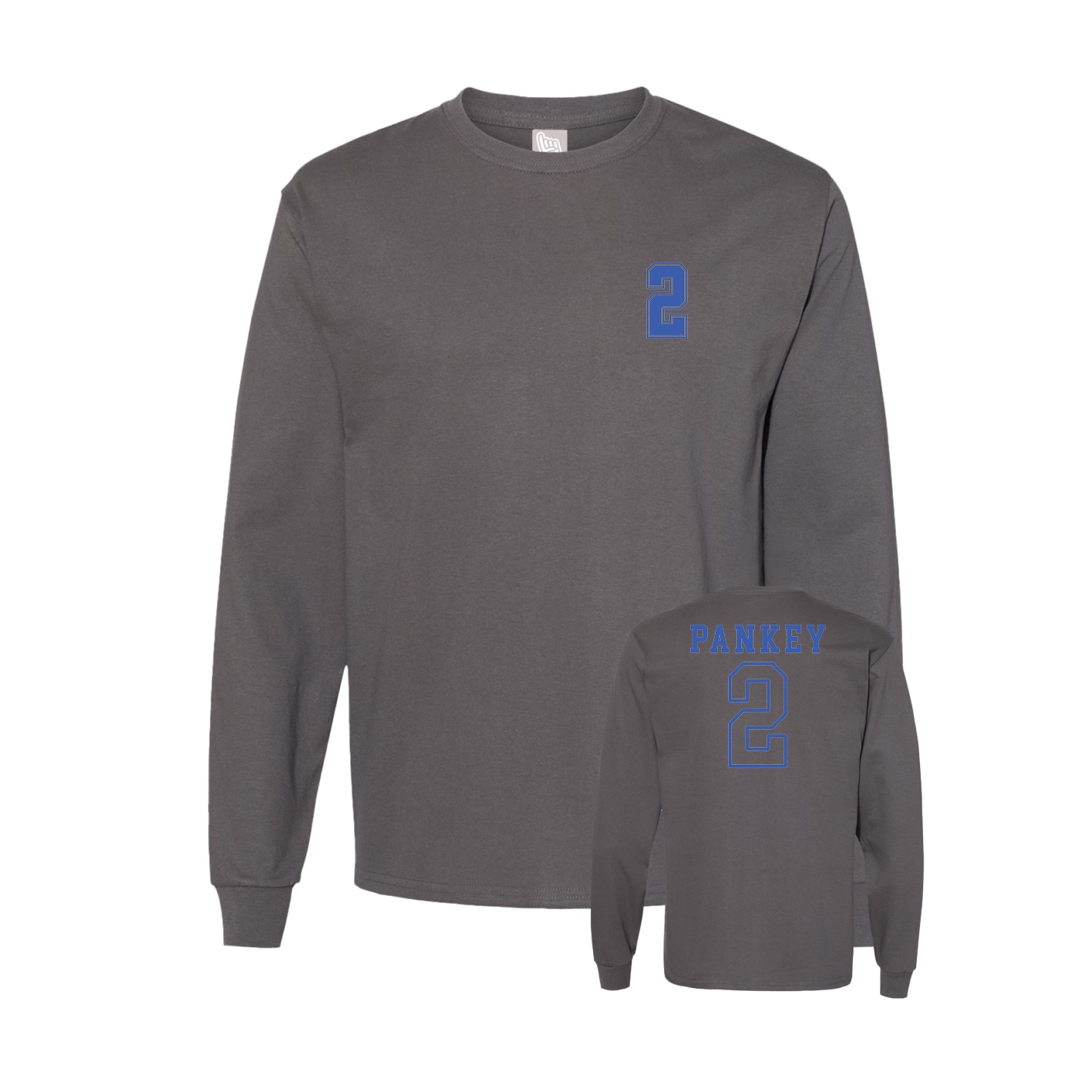 Long Sleeve Tee — Chest Back in Grey