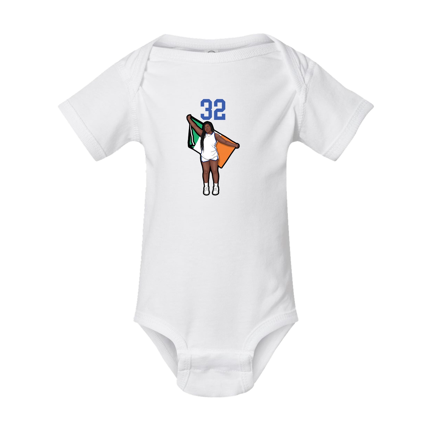 Baby Onesie — Number Top in White