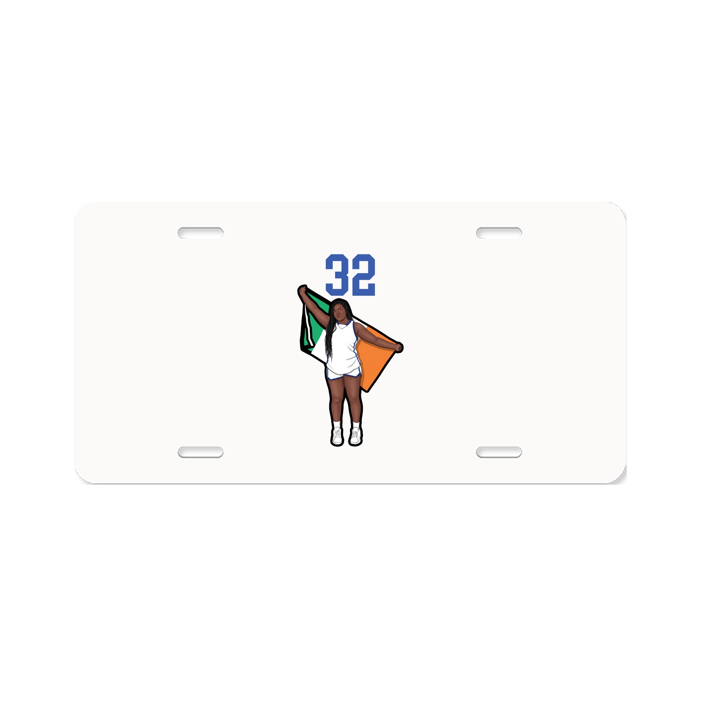License Plate — Number Top in Classic