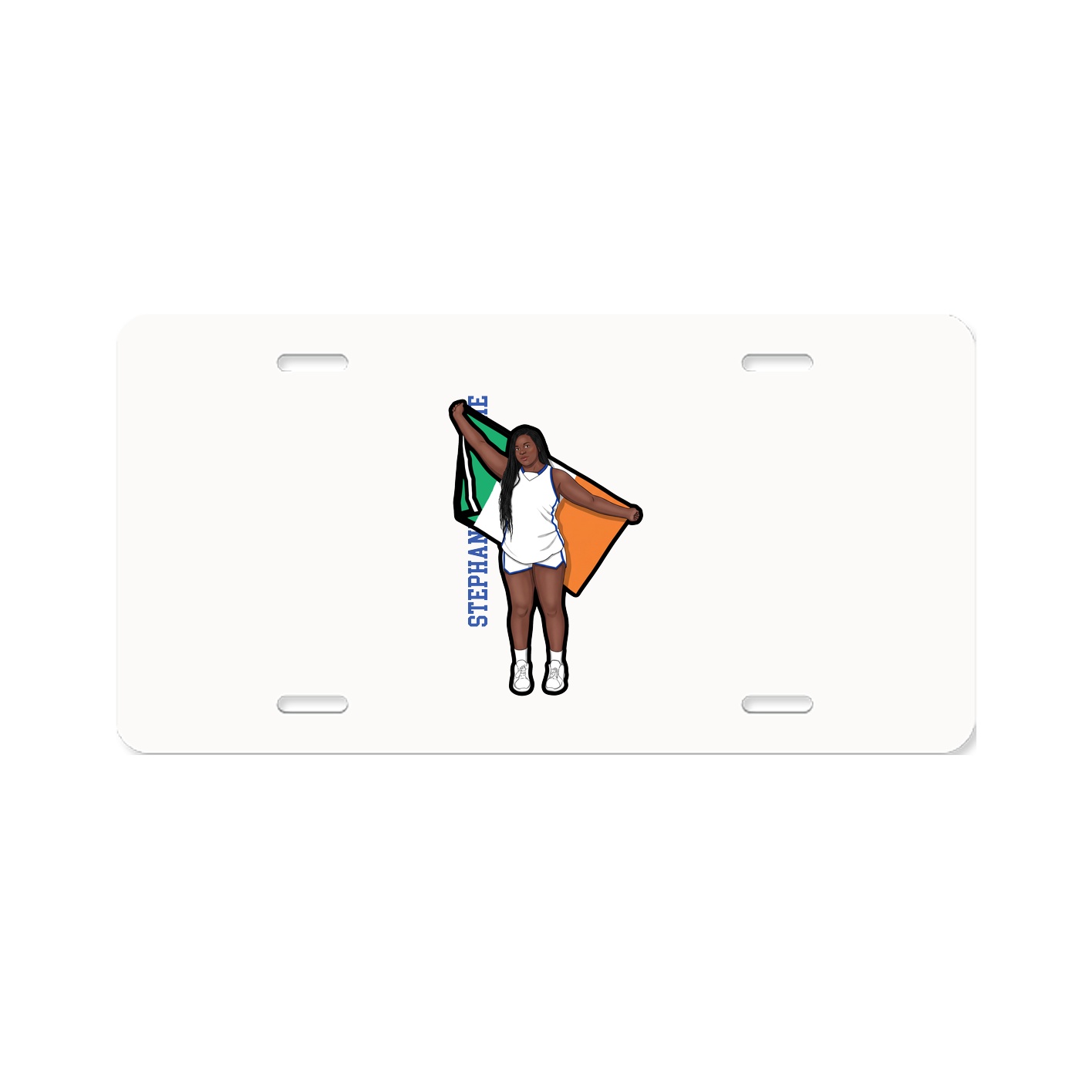 License Plate — Name Vertical in Classic