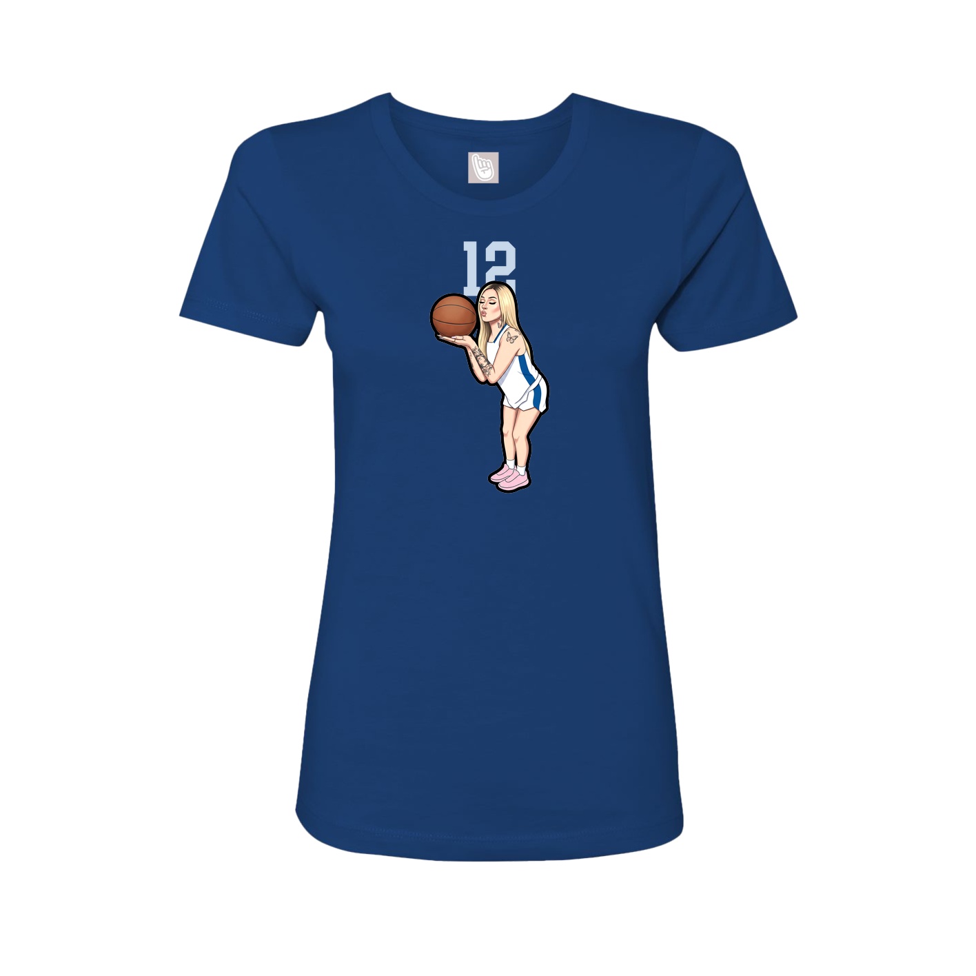 Womens Tee — Number Top in Royal