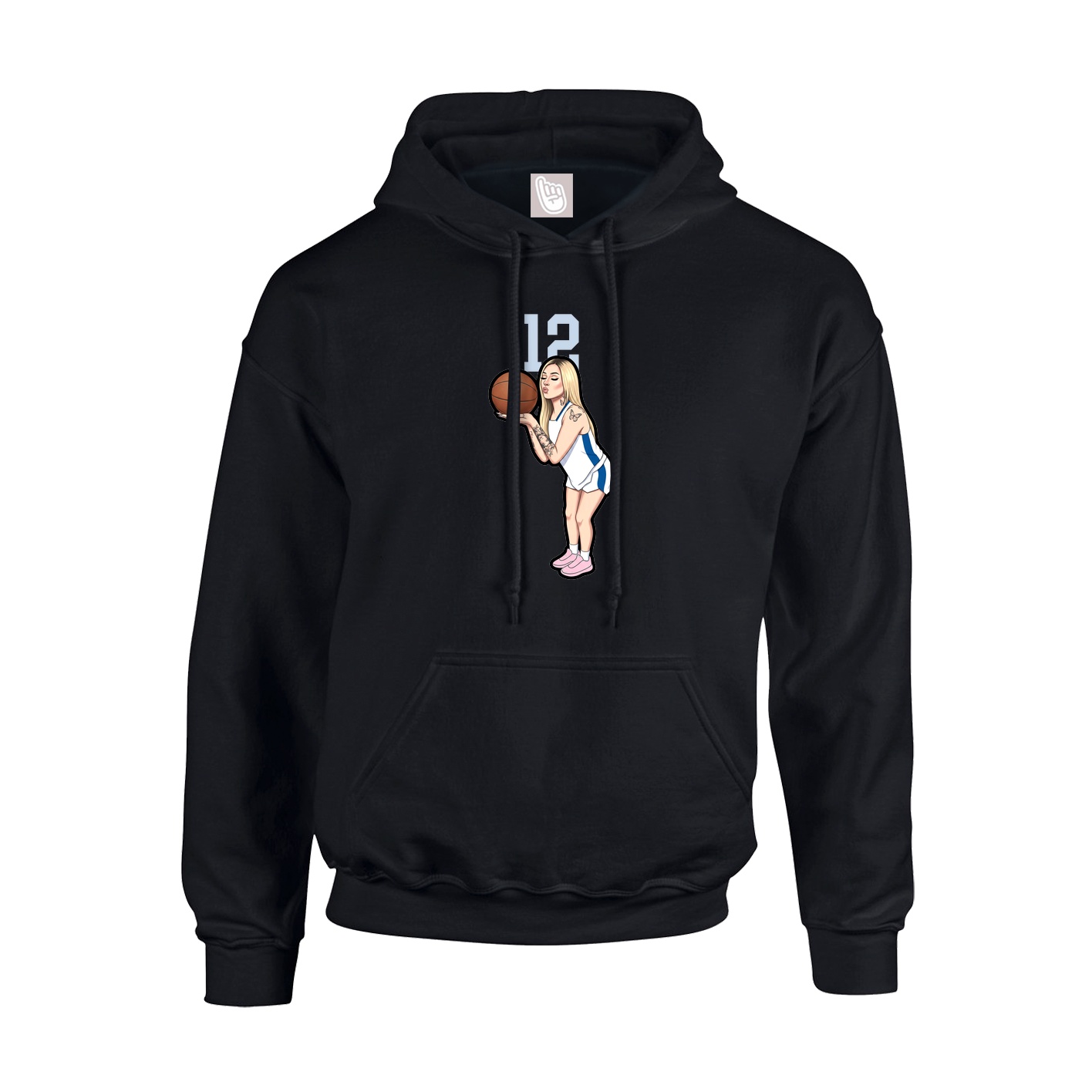 Youth Hoodie — Number Top in Black