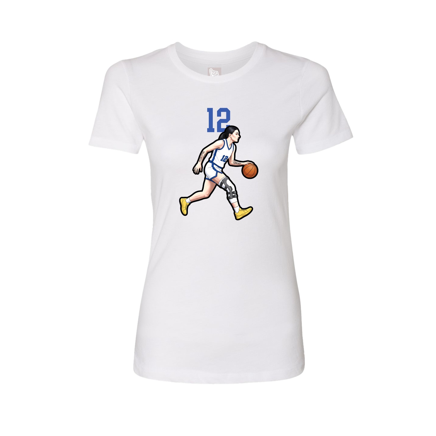 Womens Tee — Number Top in White