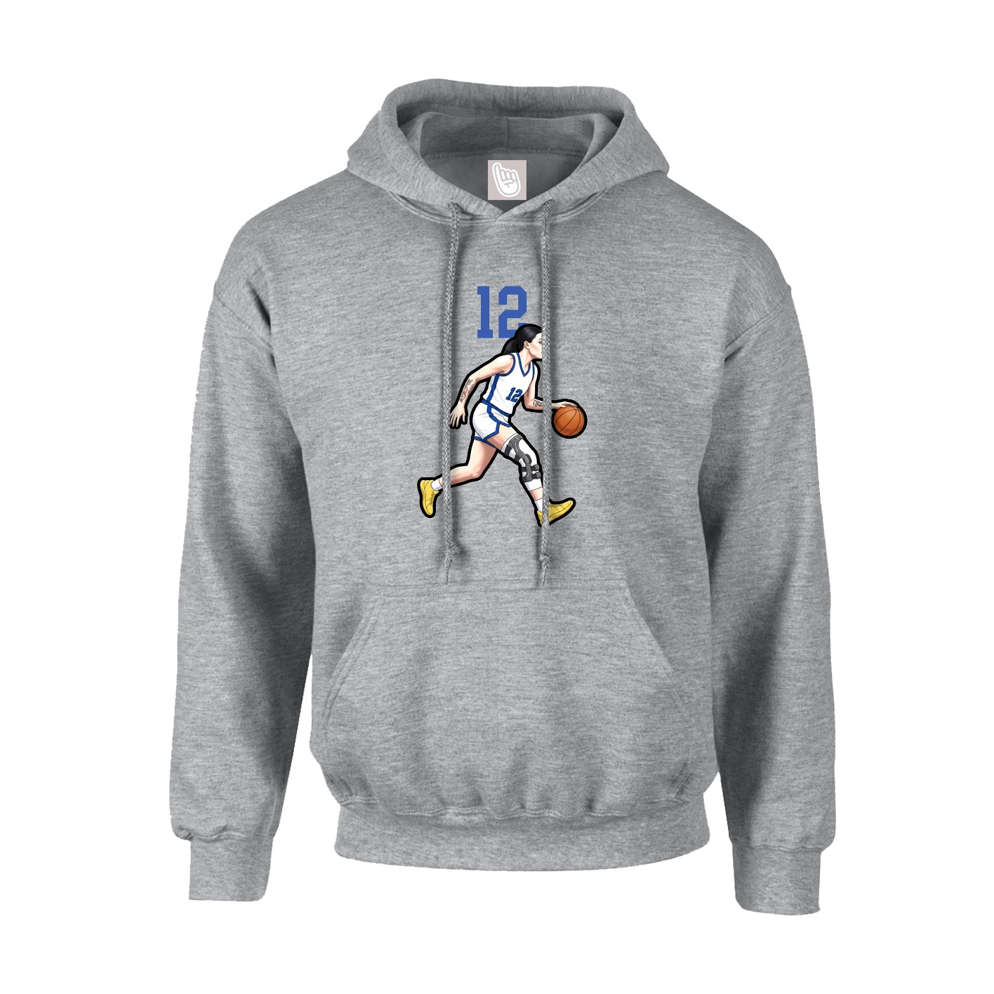 Youth Hoodie — Number Top in Grey