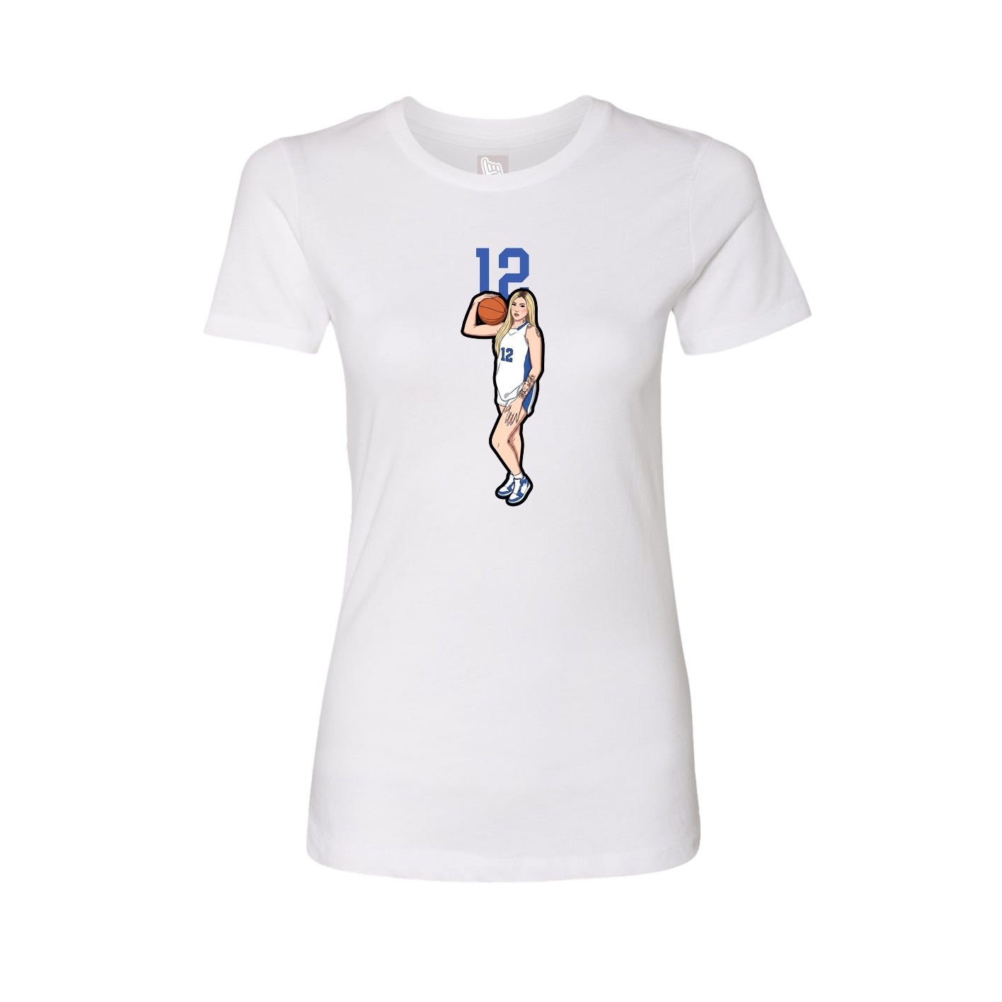 Womens Tee — Number Top in White