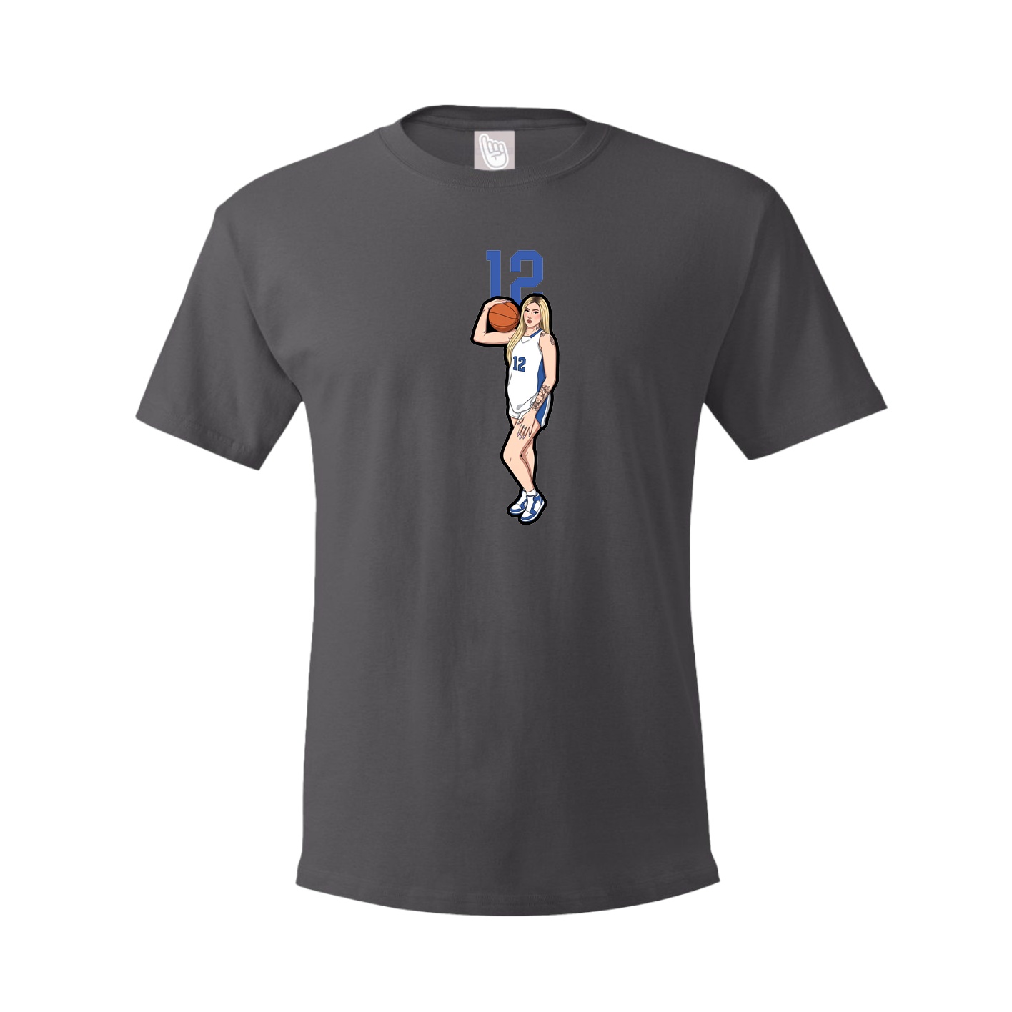 Youth Tee — Number Top in Grey
