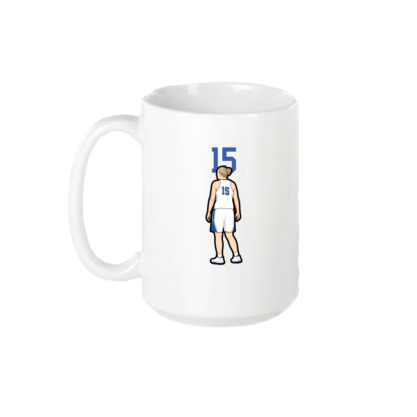 15oz Coffee Mug — Number Top in White