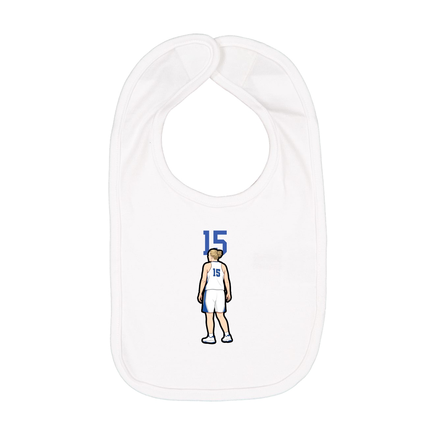 Infant Bib — Number Top in White