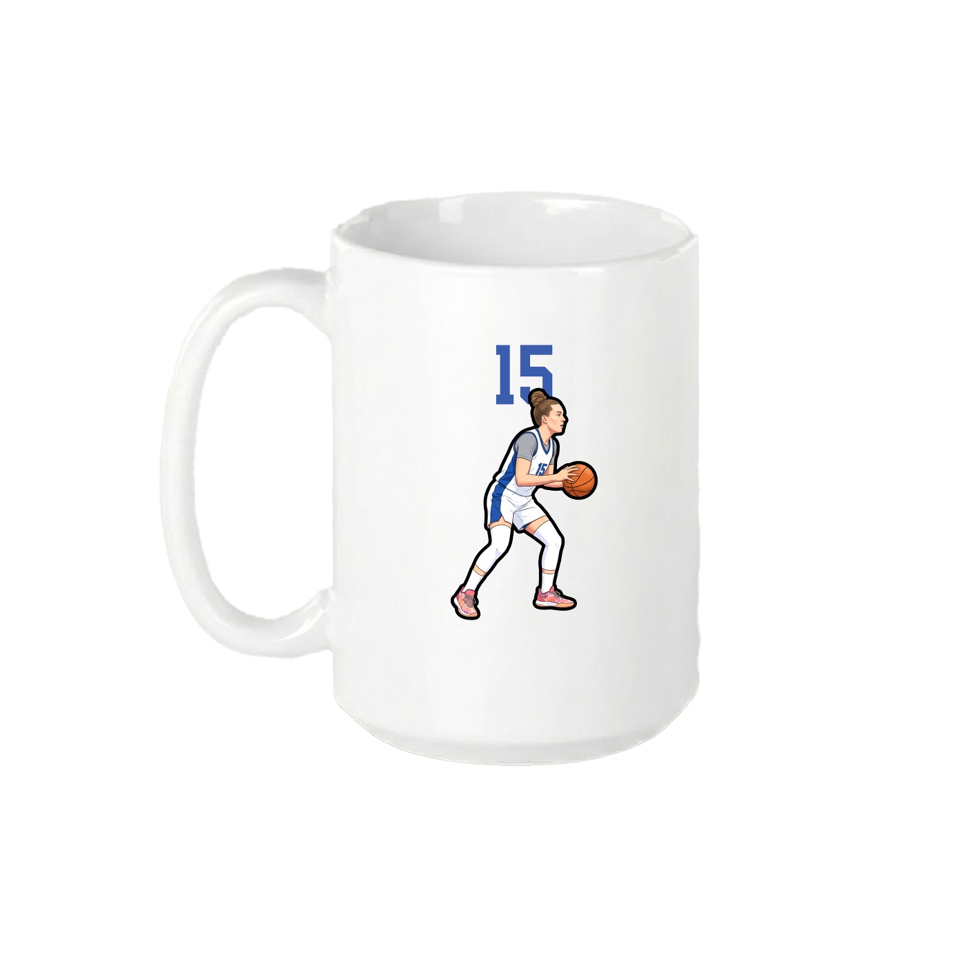 15oz Coffee Mug — Number Top in White