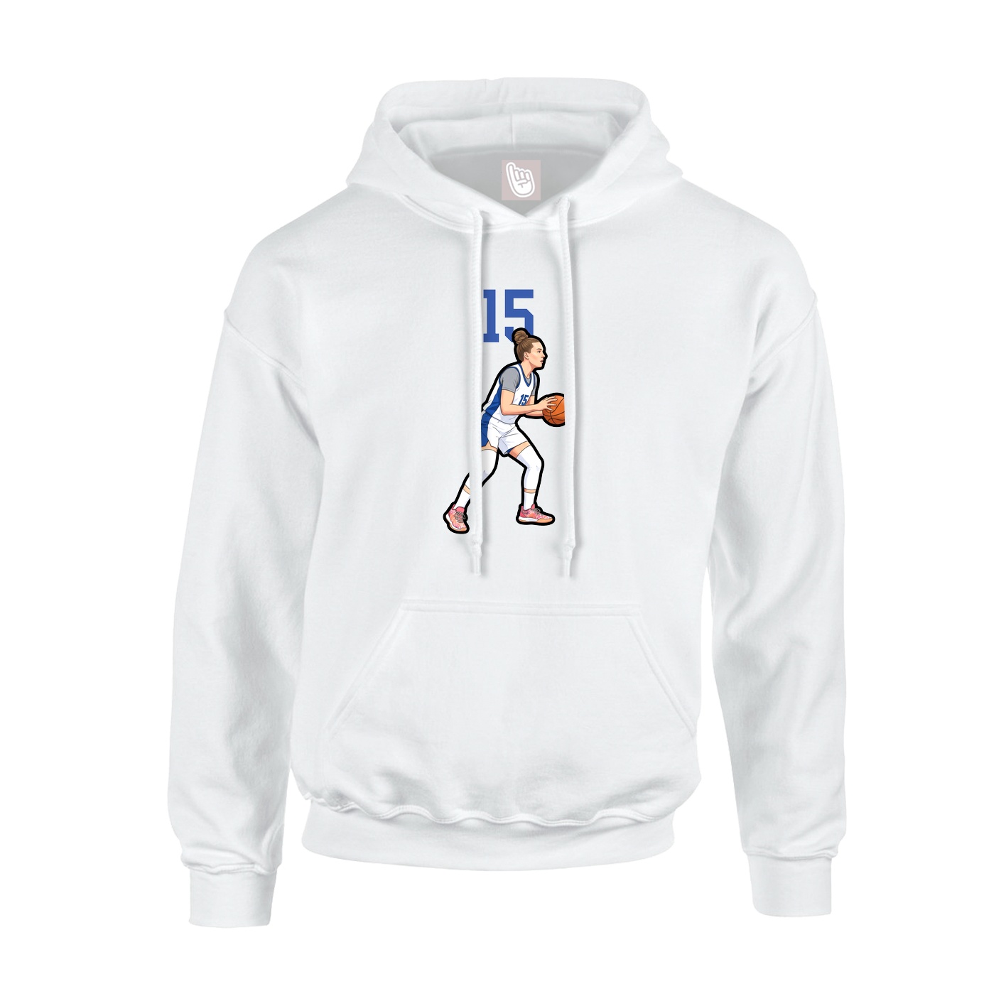 Hoodie — Number Top in White