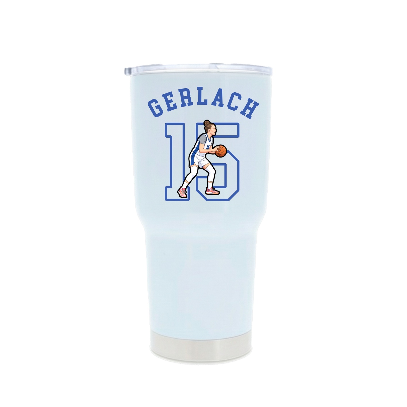 30oz Stainless Steel Tumbler — Shirsey Arch in White
