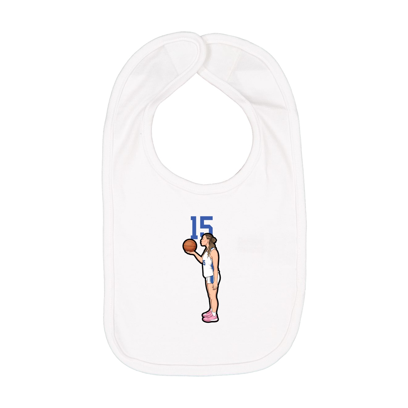 Infant Bib — Number Top in White