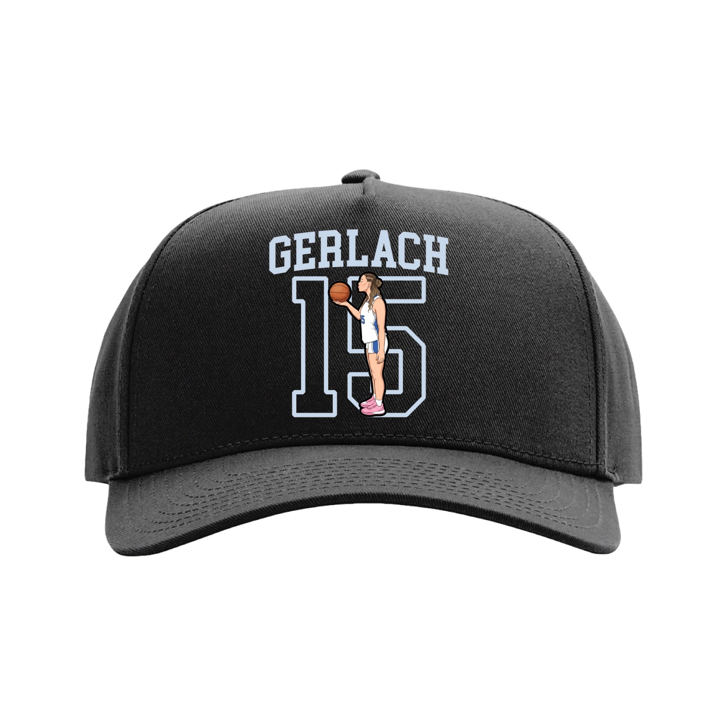 Full Fabric Five-Panel Champ Cap — Shirsey in Black