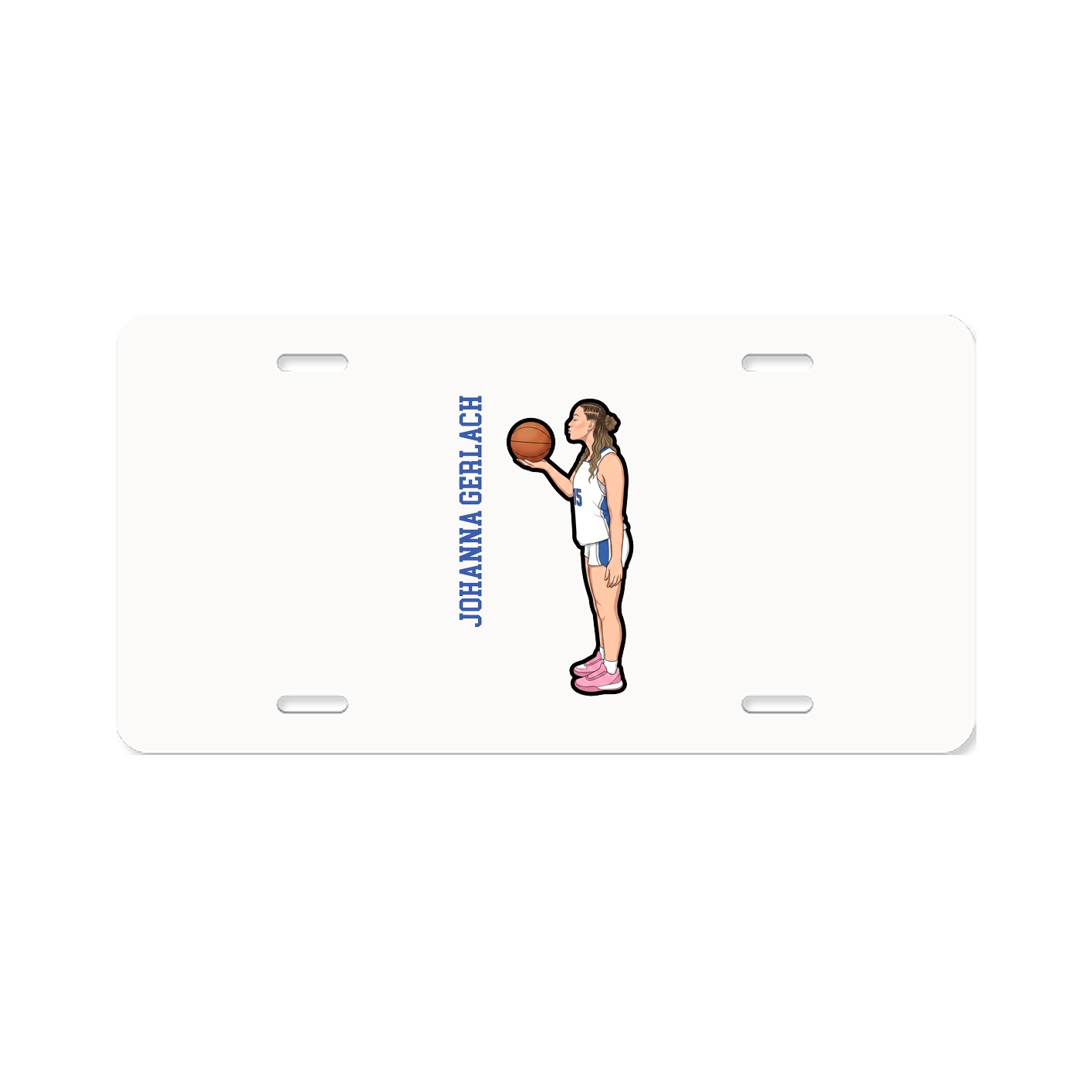 License Plate — Name Vertical in Classic