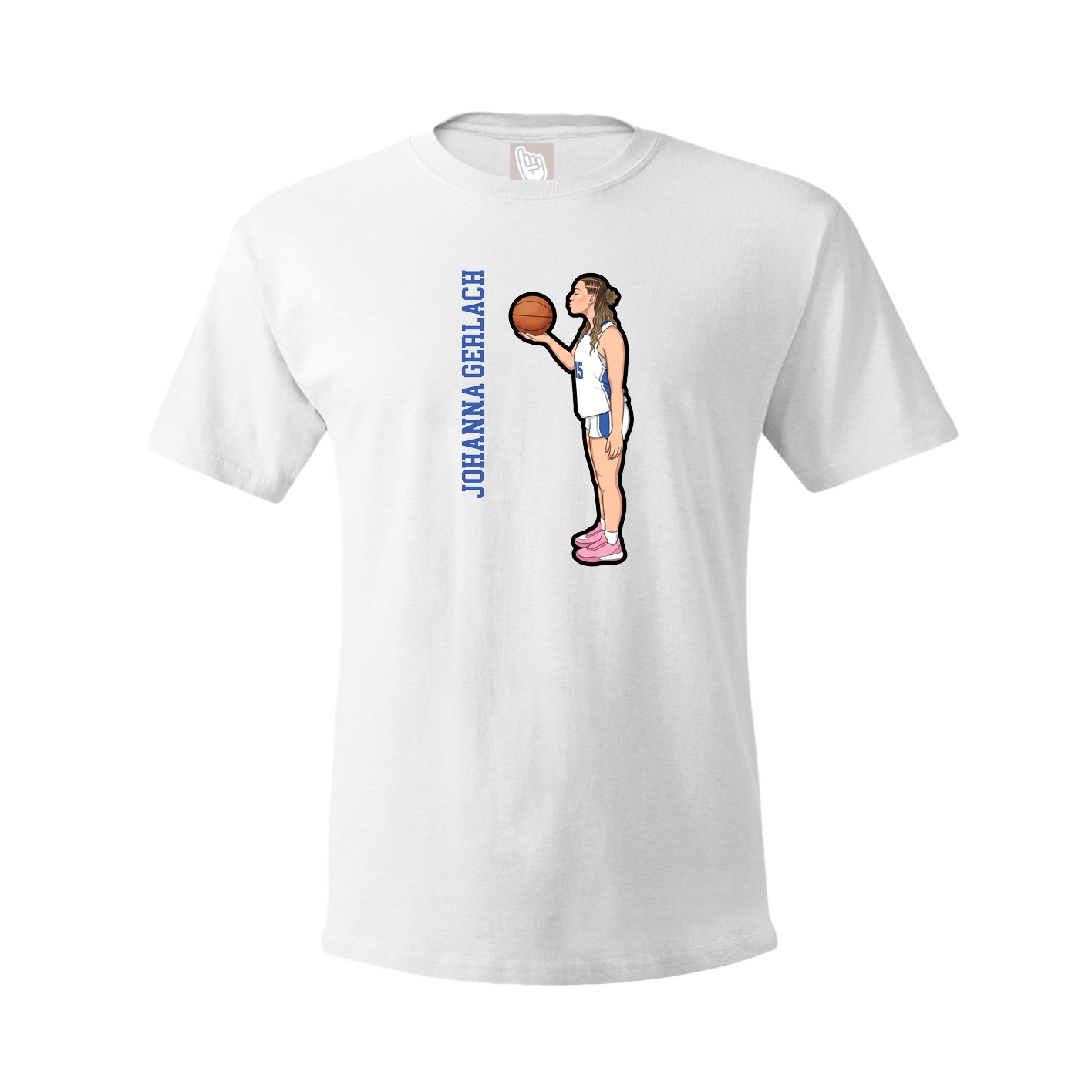 Youth Tee — Name Vertical in White