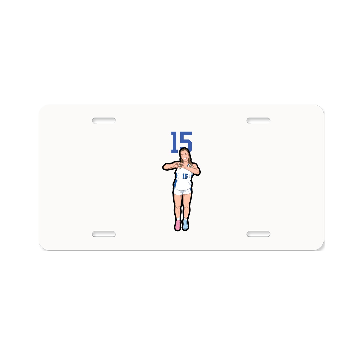 License Plate — Number Top in Classic
