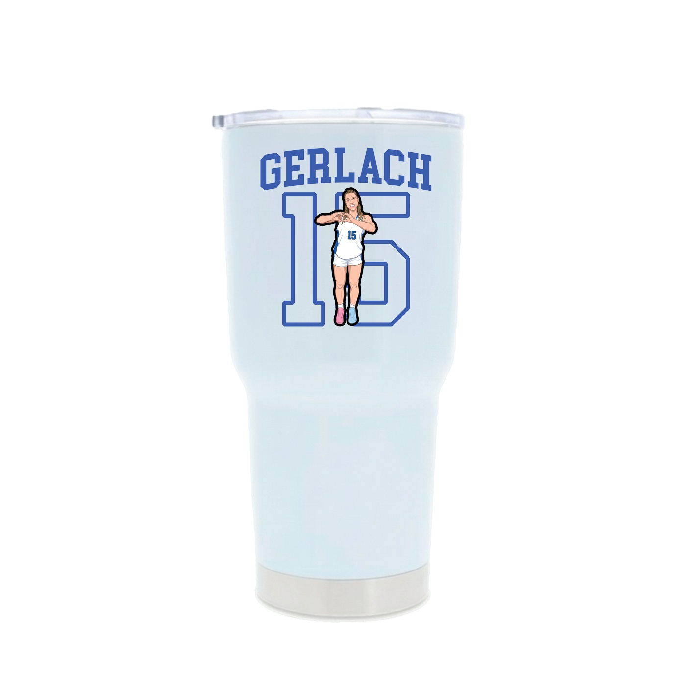 30oz Stainless Steel Tumbler — Shirsey in White