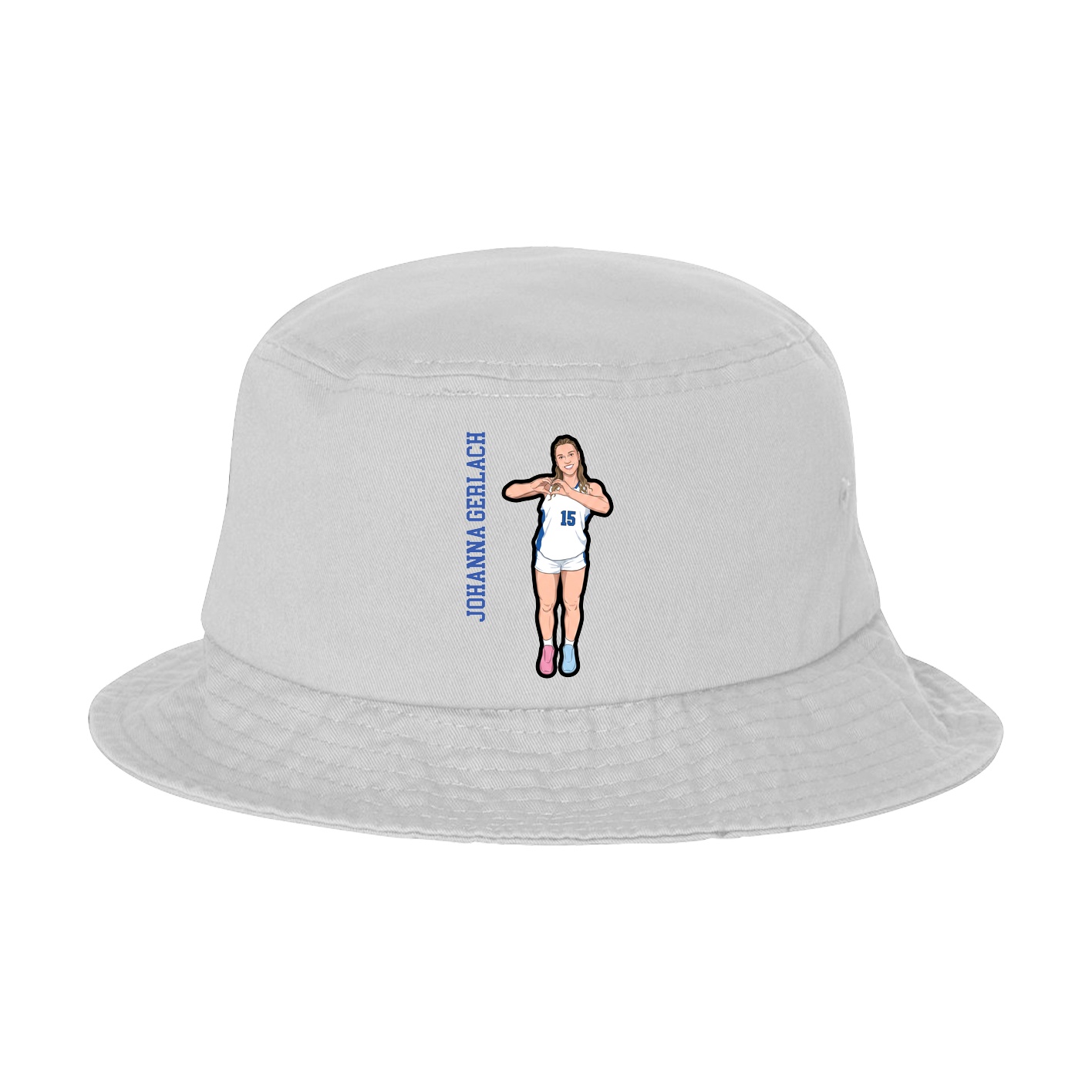 Bucket Cap — Name Vertical in White
