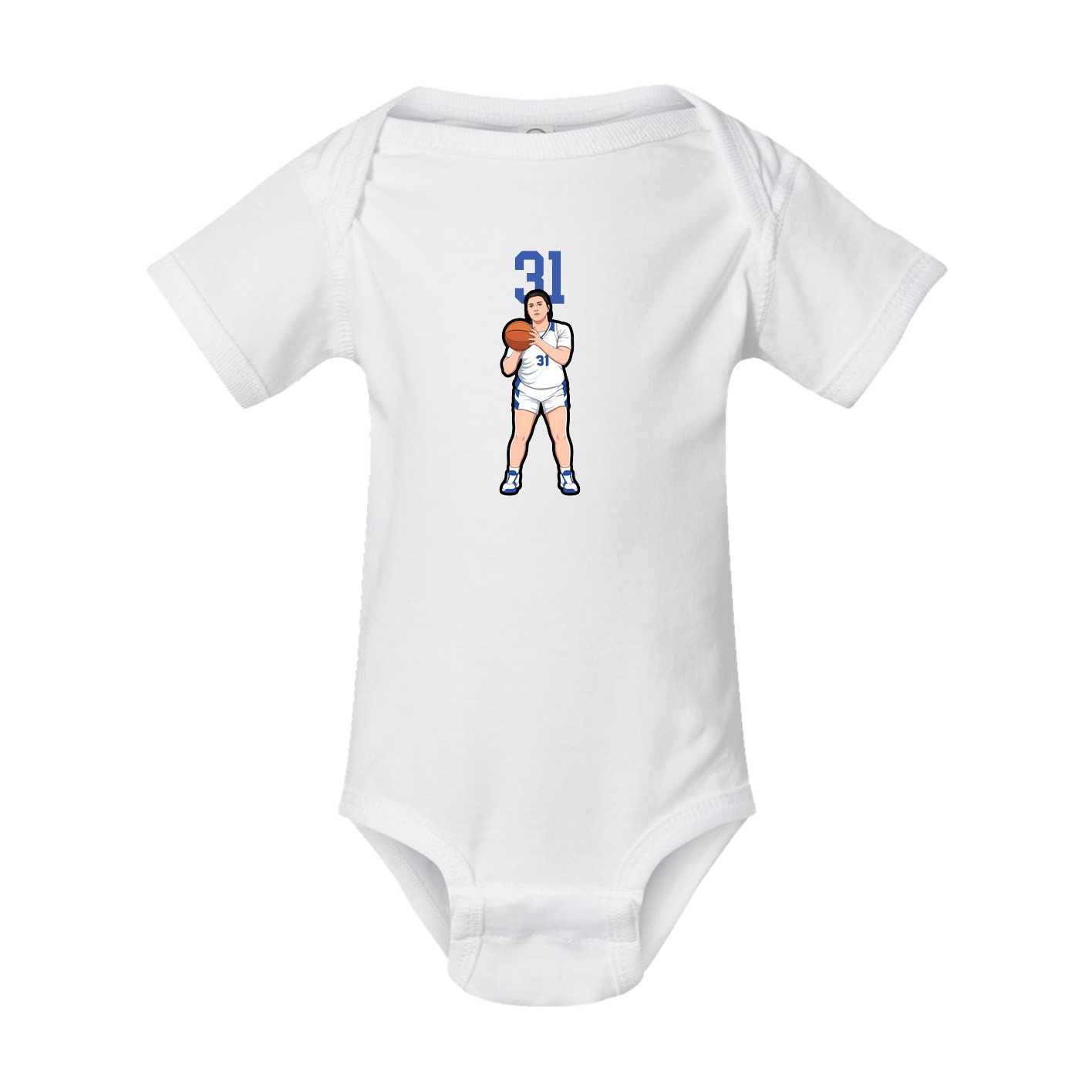 Baby Onesie — Number Top in White