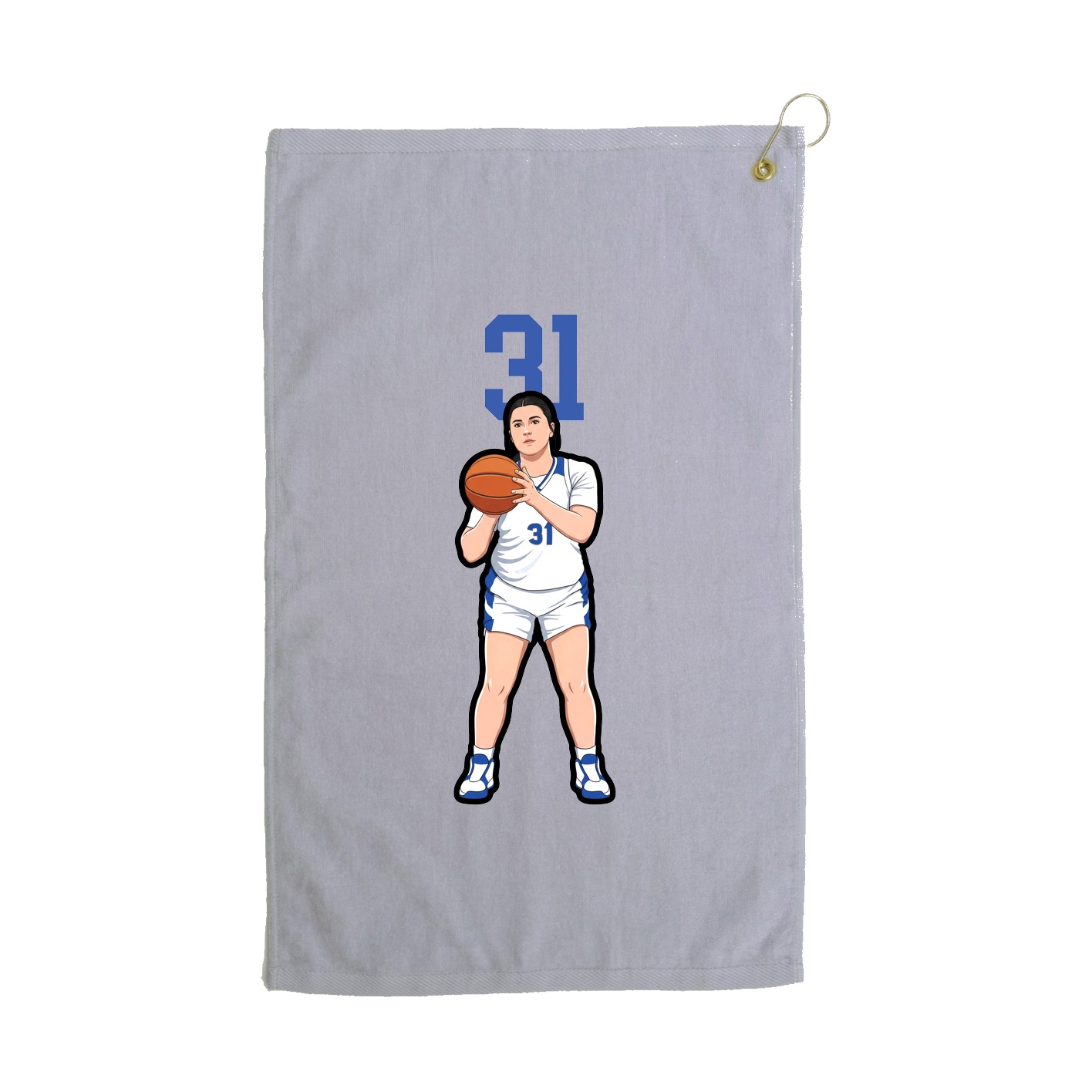 Golf Towel — Number Top in Grey