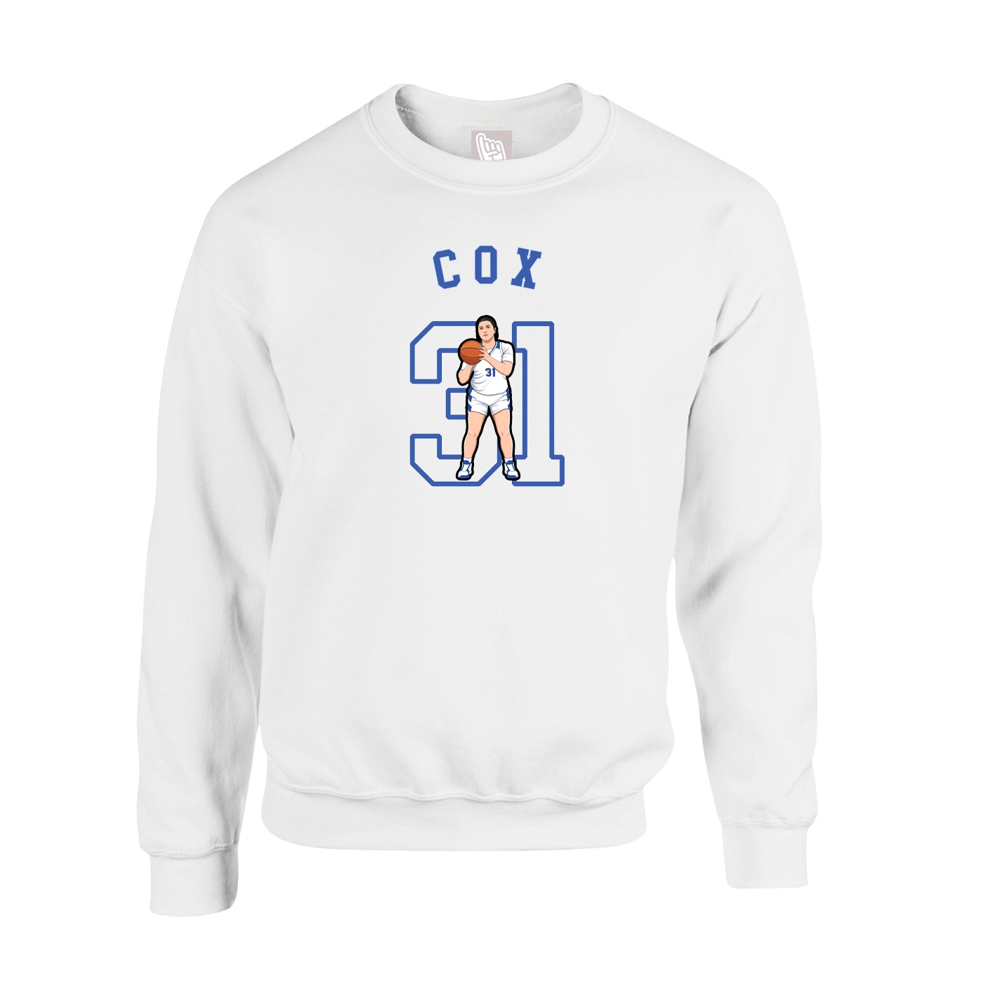 Fleece Crew — Shirsey Arch in White