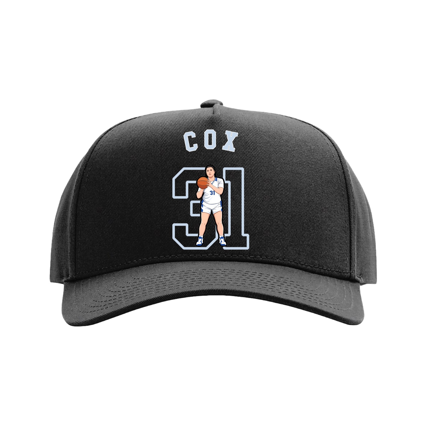 Full Fabric Five-Panel Champ Cap — Shirsey Arch in Black