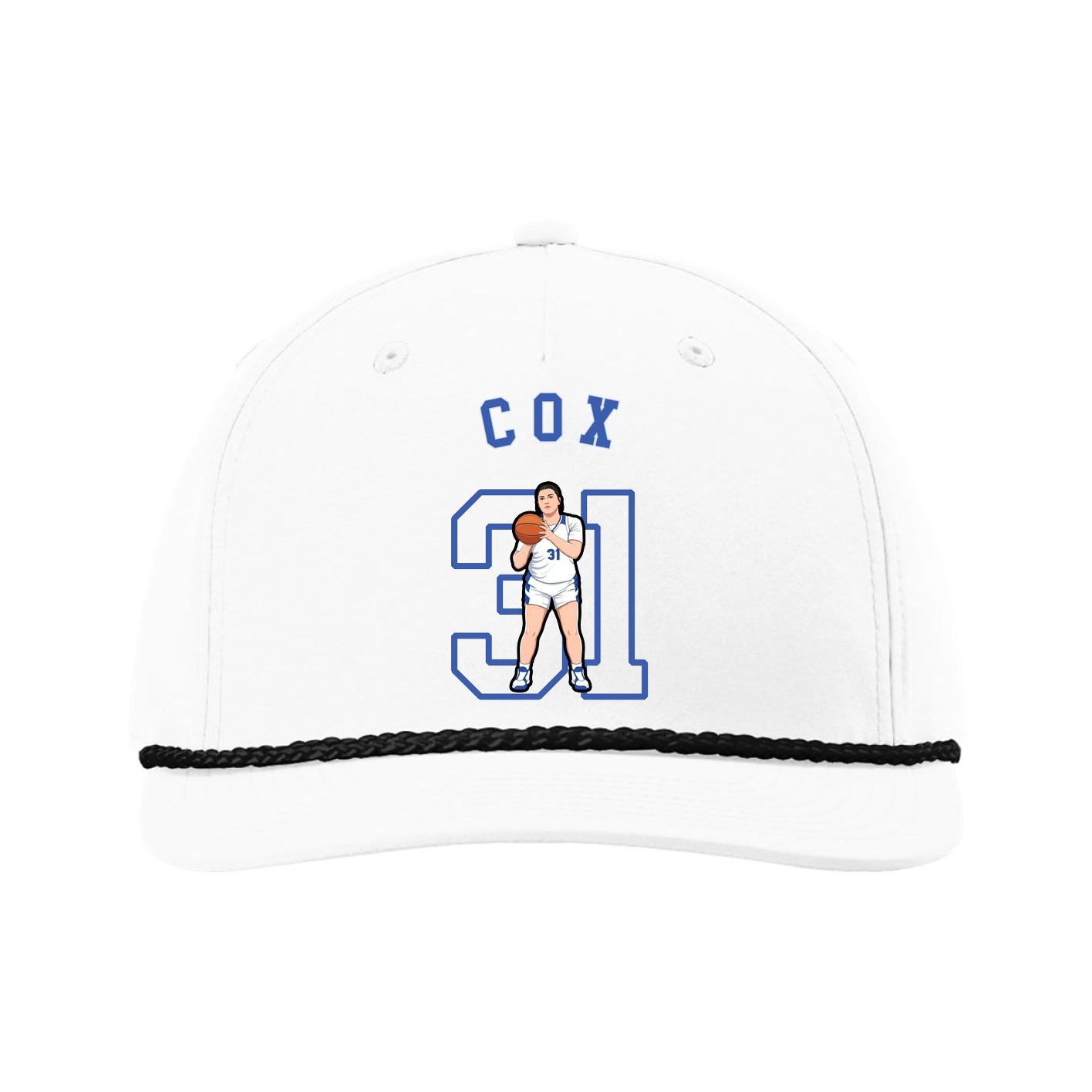 Five-Panel Classic Rope Cap — Shirsey Arch in White