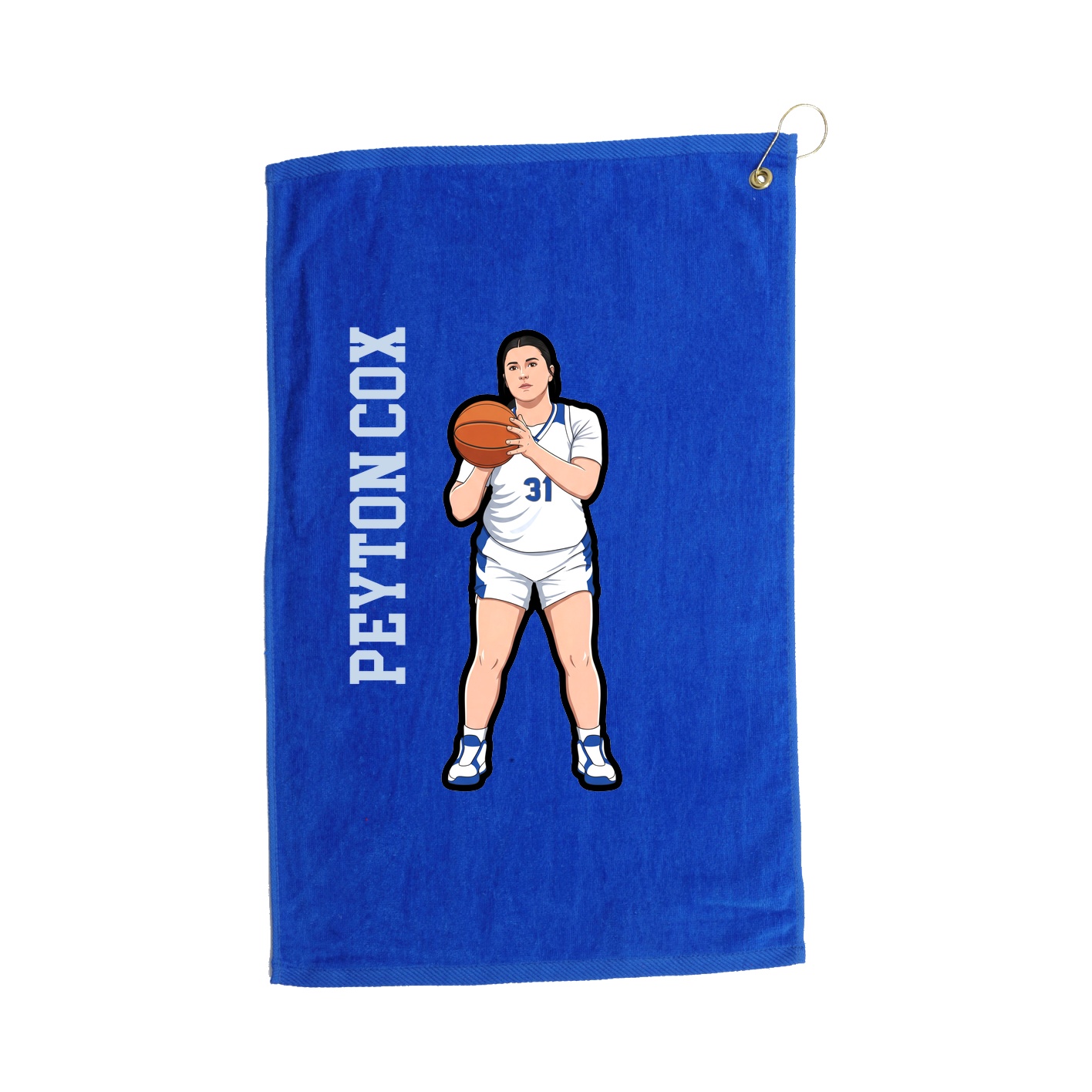 Golf Towel — Name Vertical in Royal