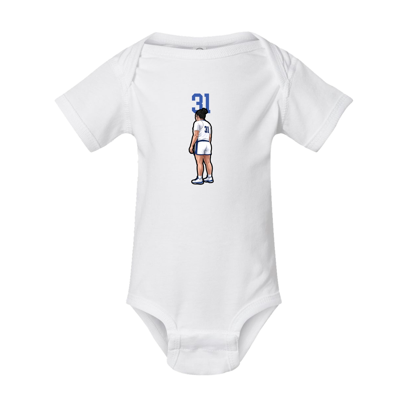 Baby Onesie — Number Top in White