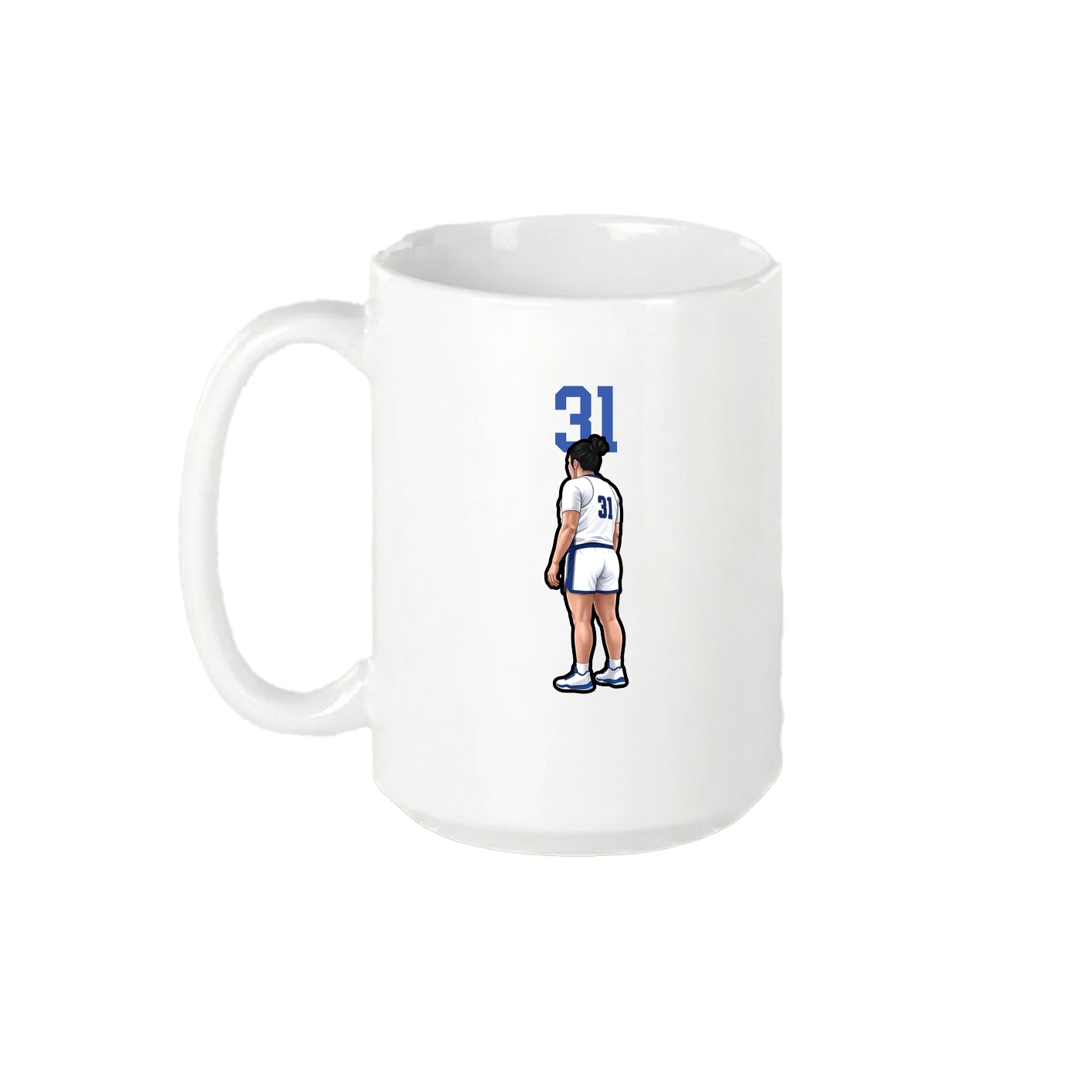 15oz Coffee Mug — Number Top in White
