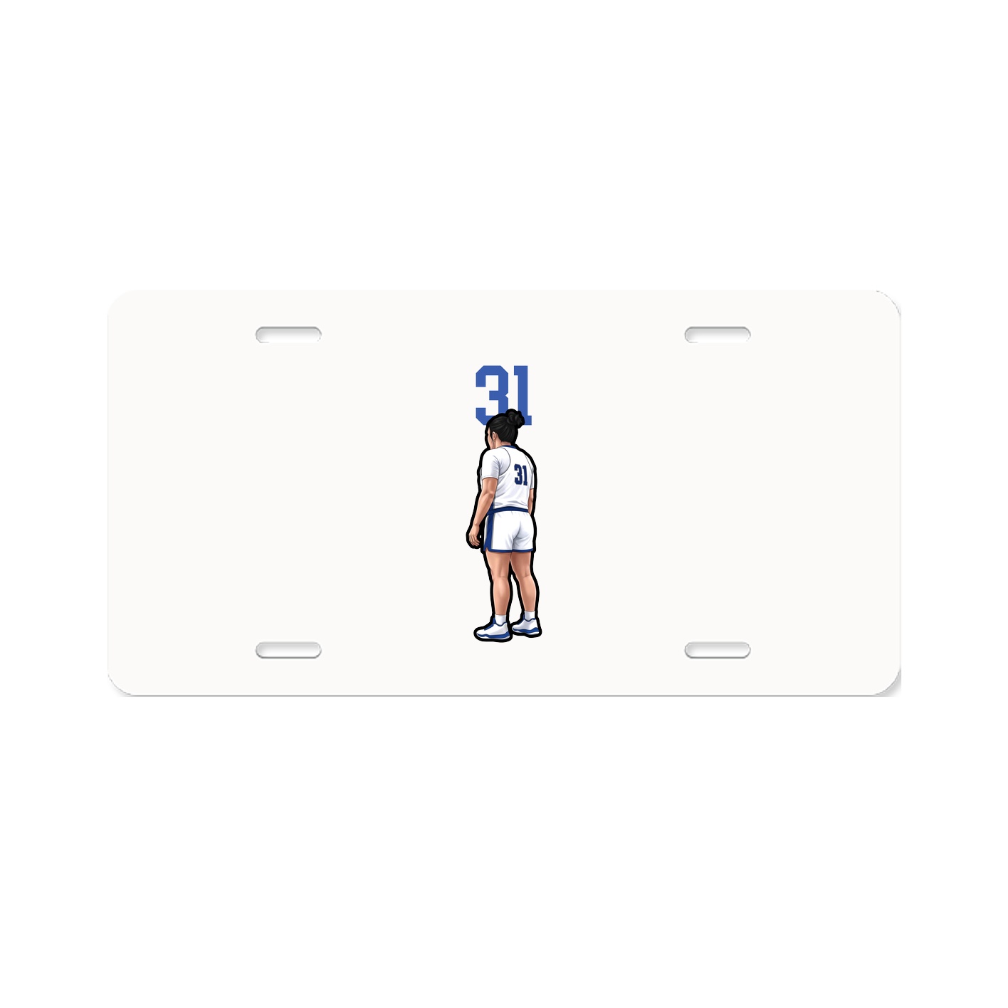 License Plate — Number Top in Classic