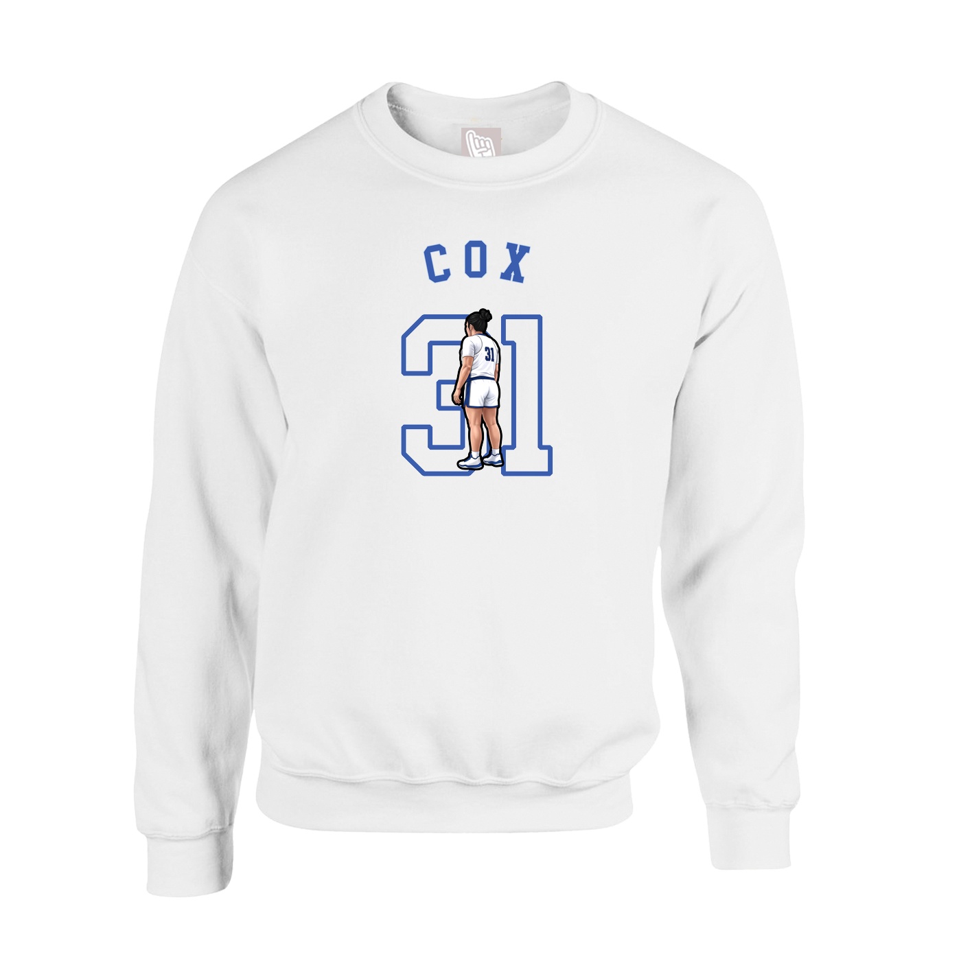 Fleece Crew — Shirsey Arch in White