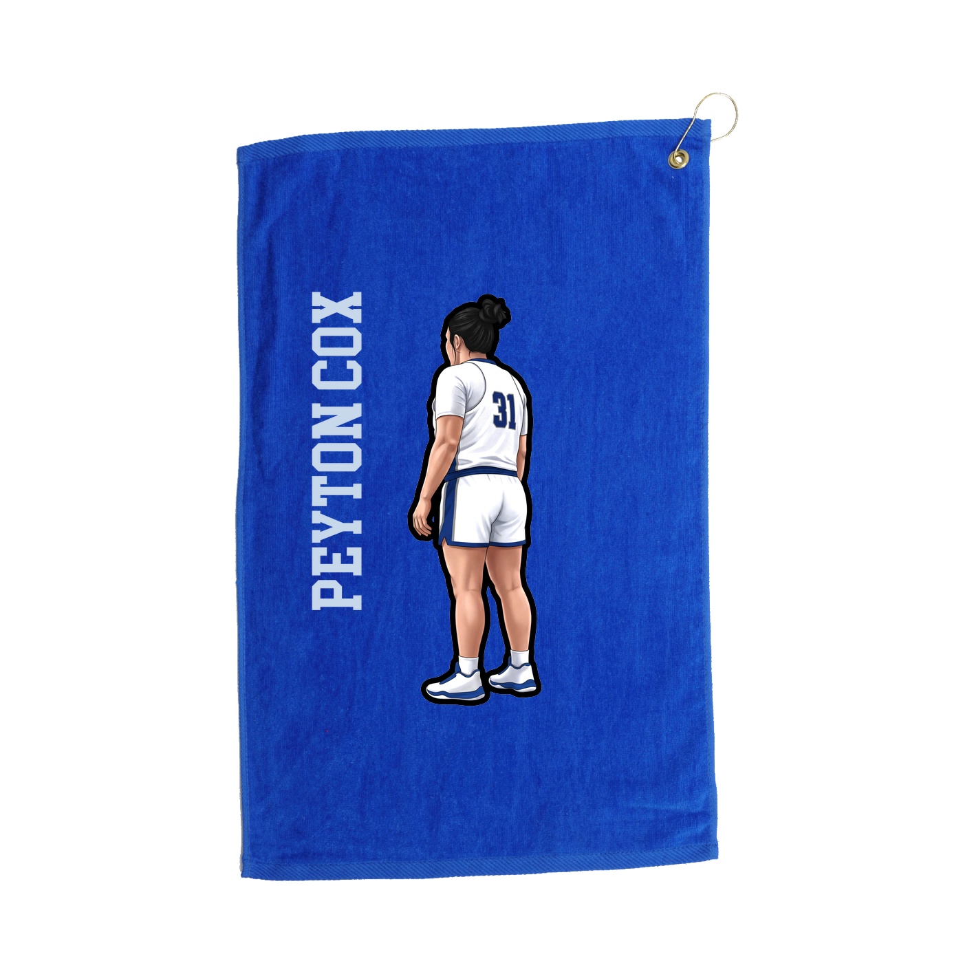 Golf Towel — Name Vertical in Royal