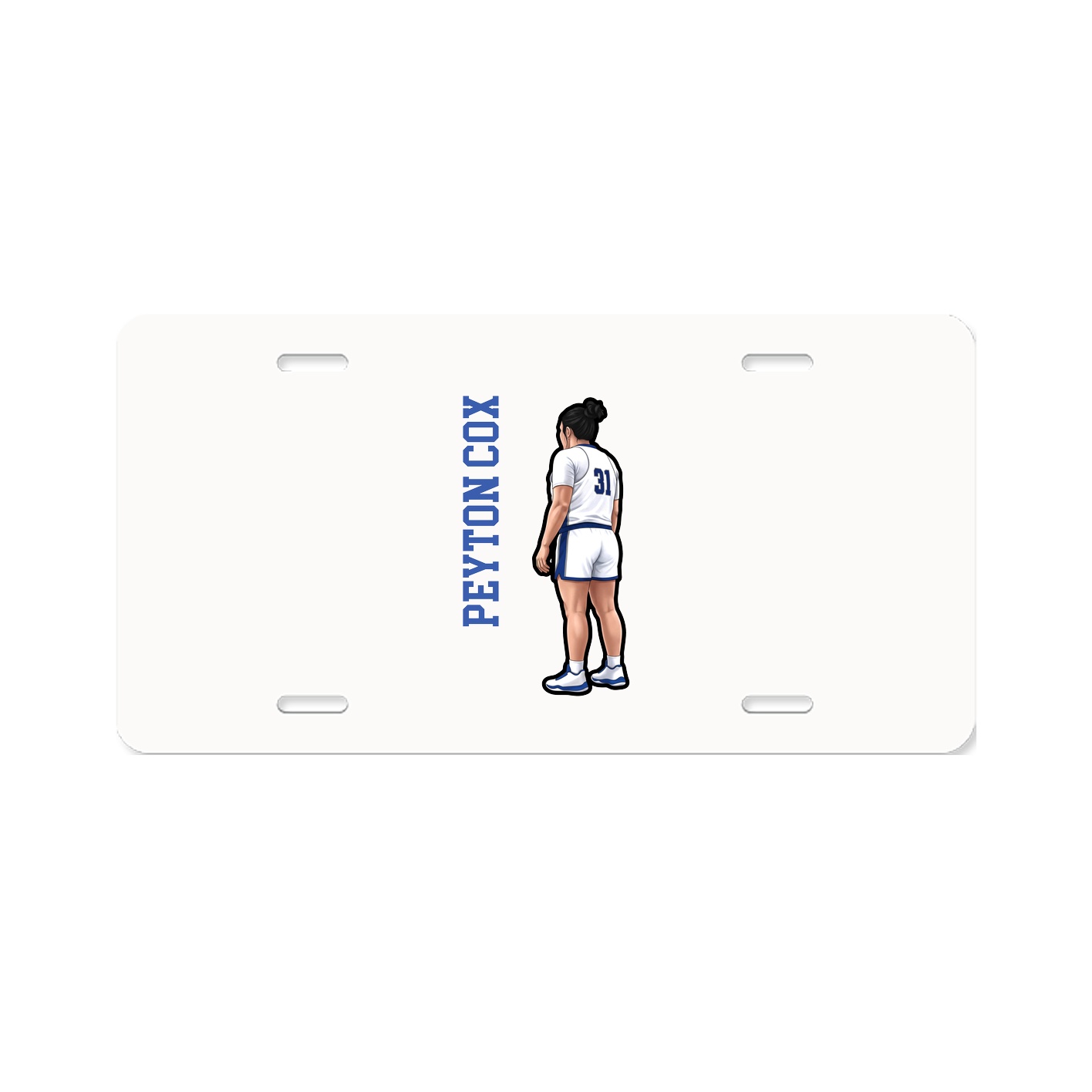 License Plate — Name Vertical in Classic