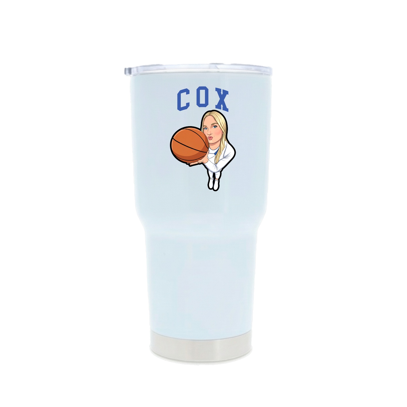 30oz Stainless Steel Tumbler — Shirsey in White