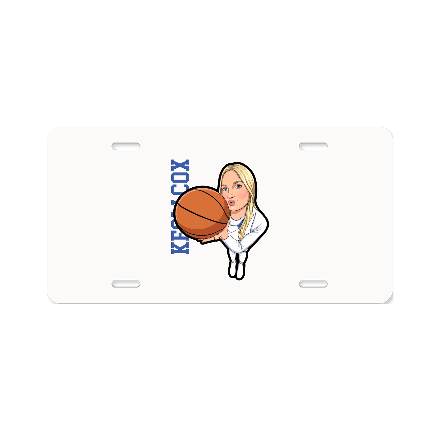 License Plate — Name Vertical in Classic