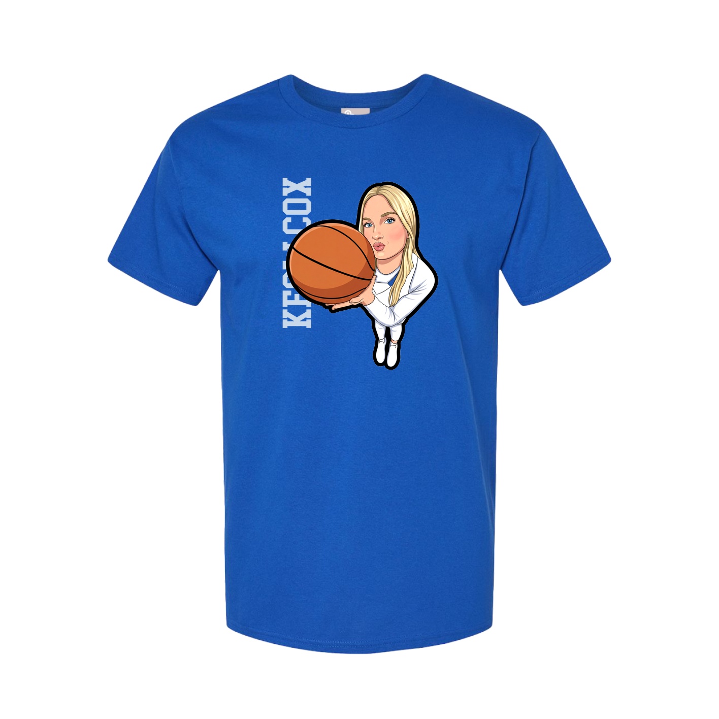 Tee — Name Vertical in Royal
