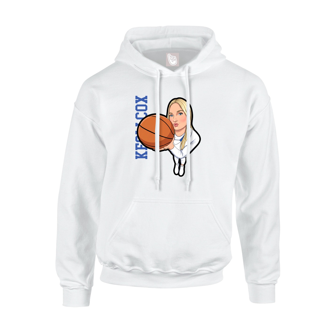 Hoodie — Name Vertical in White