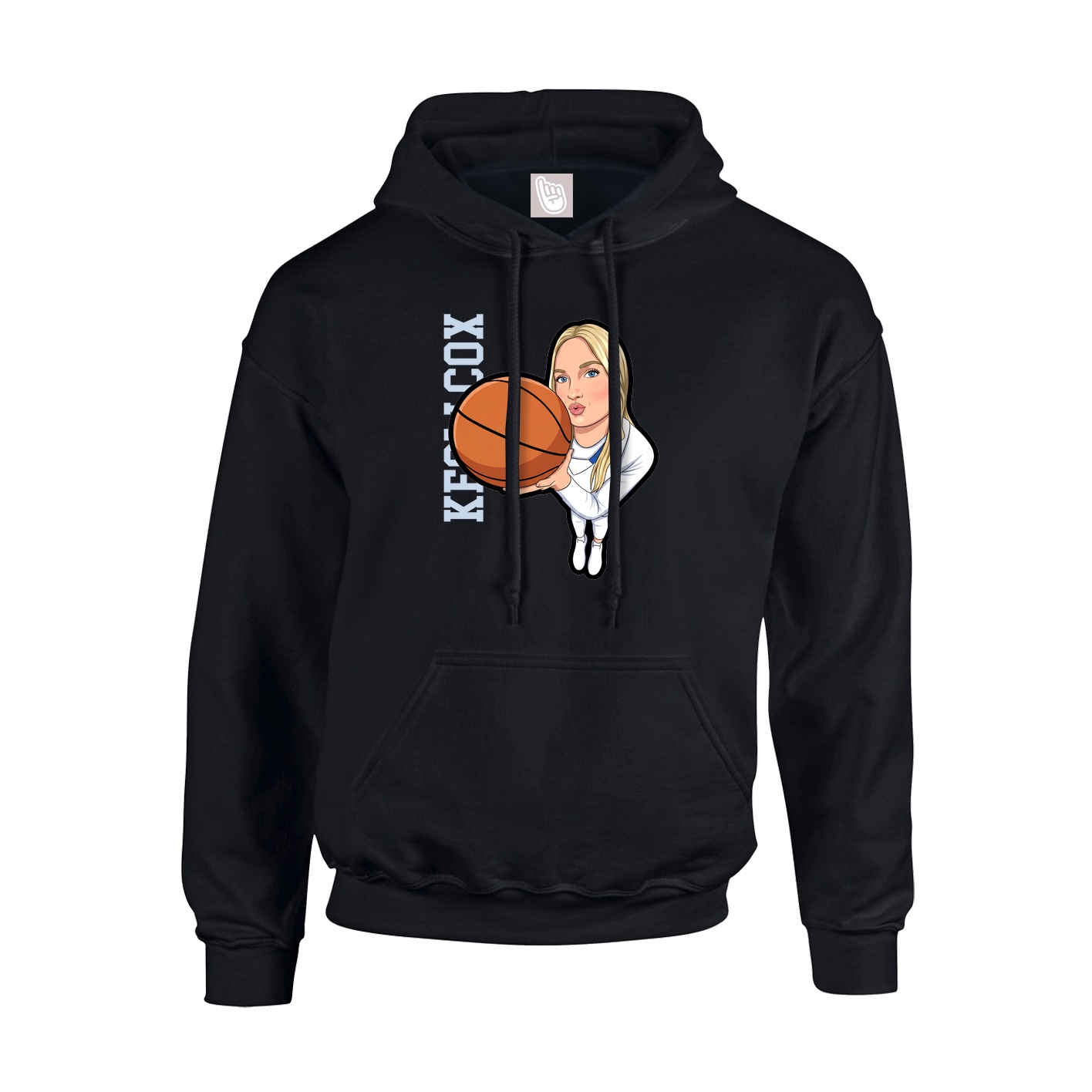 Youth Hoodie — Name Vertical in Black