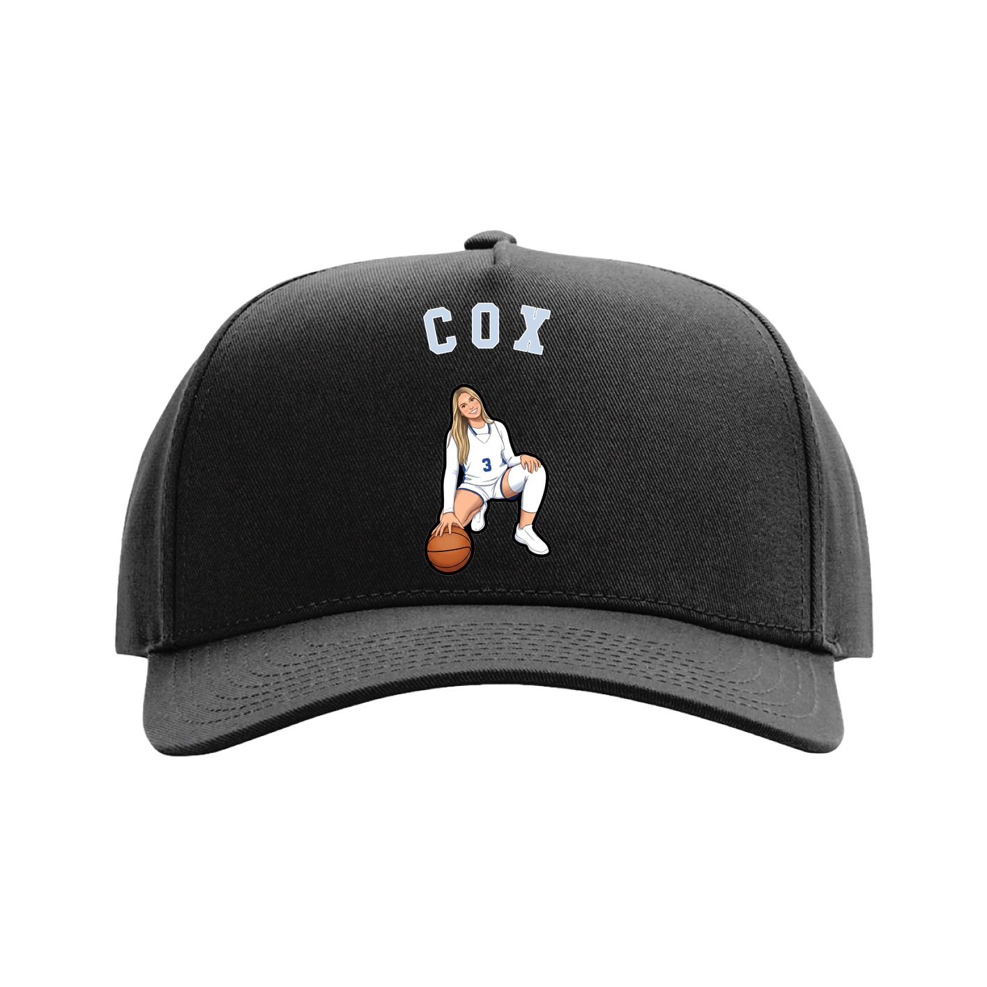 Full Fabric Five-Panel Champ Cap — Shirsey Arch in Black