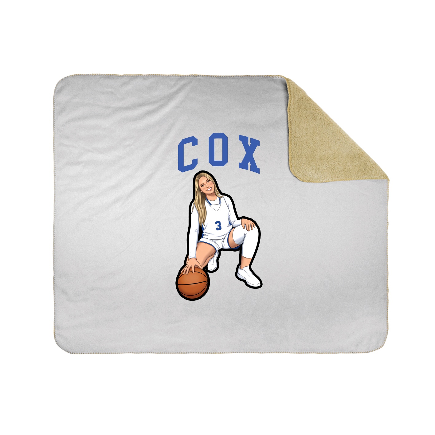 Throw Blanket — Shirsey in White