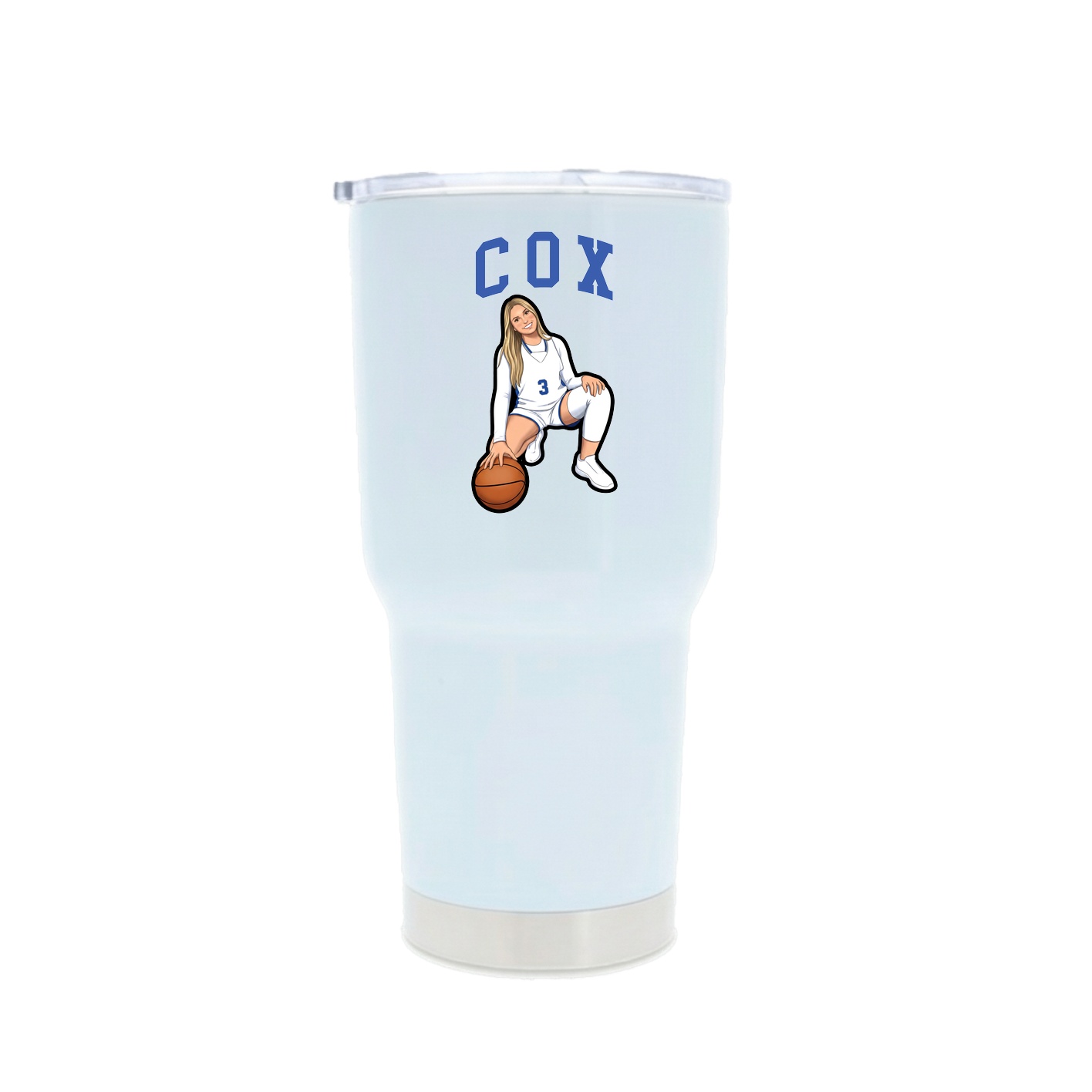 30oz Stainless Steel Tumbler — Shirsey in White