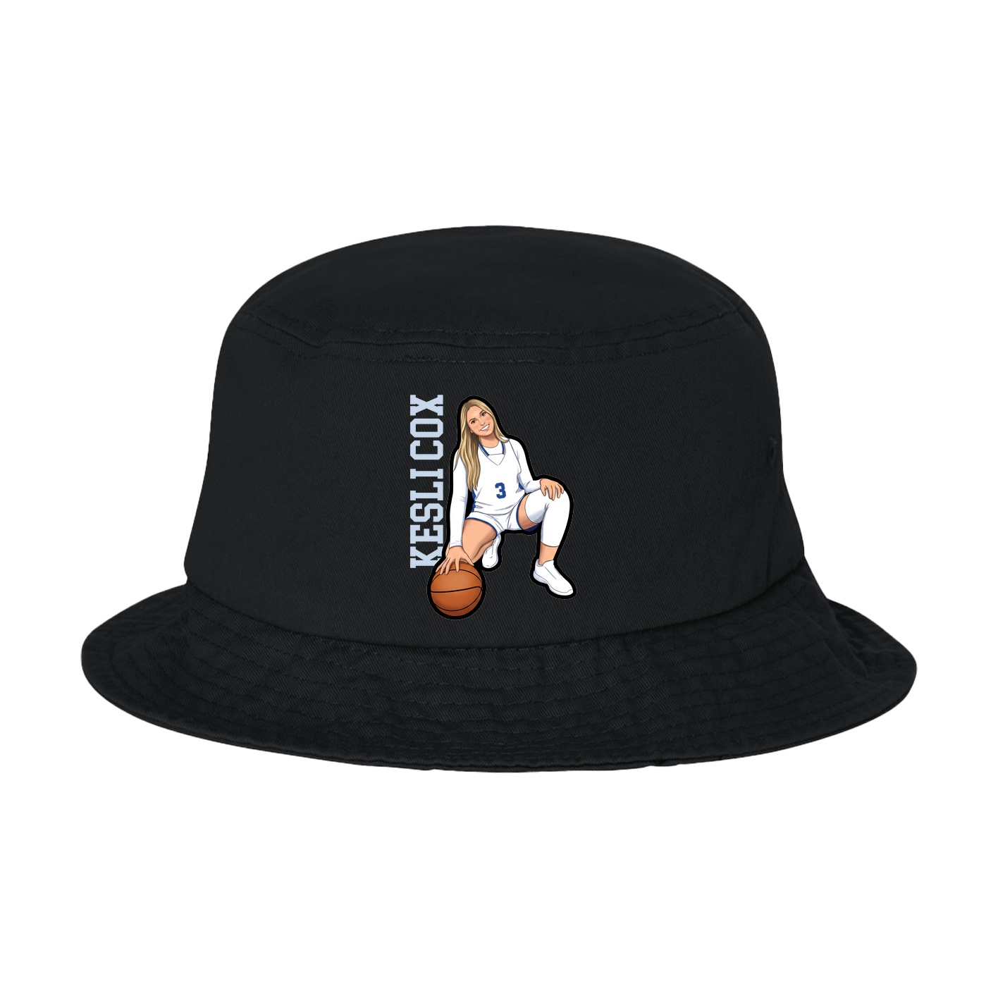 Bucket Cap — Name Vertical in Black