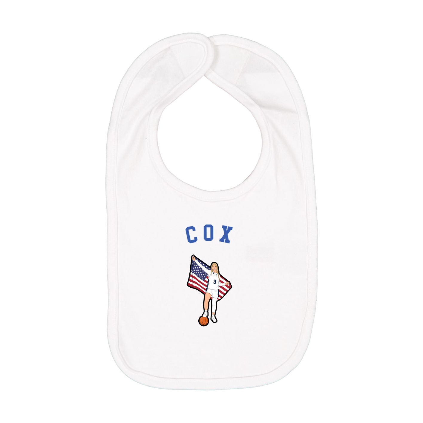 Infant Bib — Shirsey Arch in White