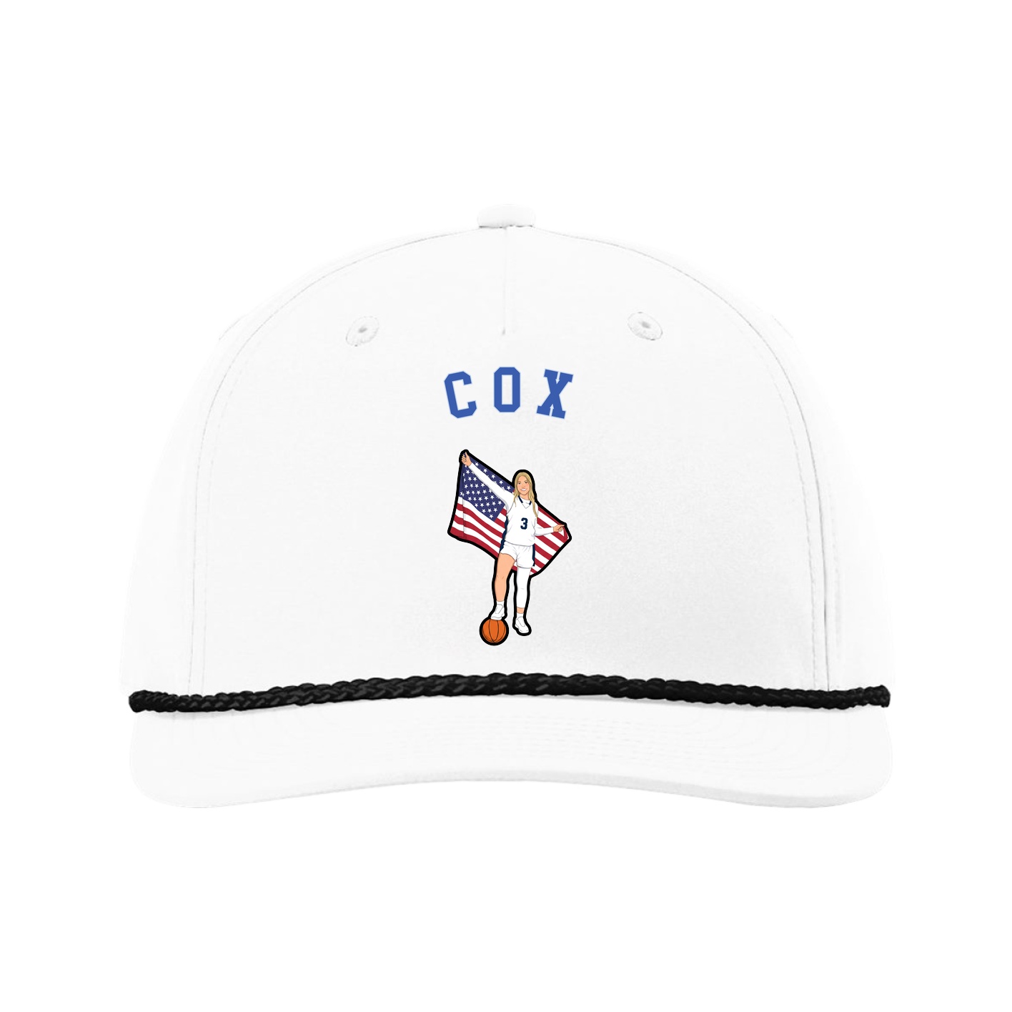 Five-Panel Classic Rope Cap — Shirsey Arch in White