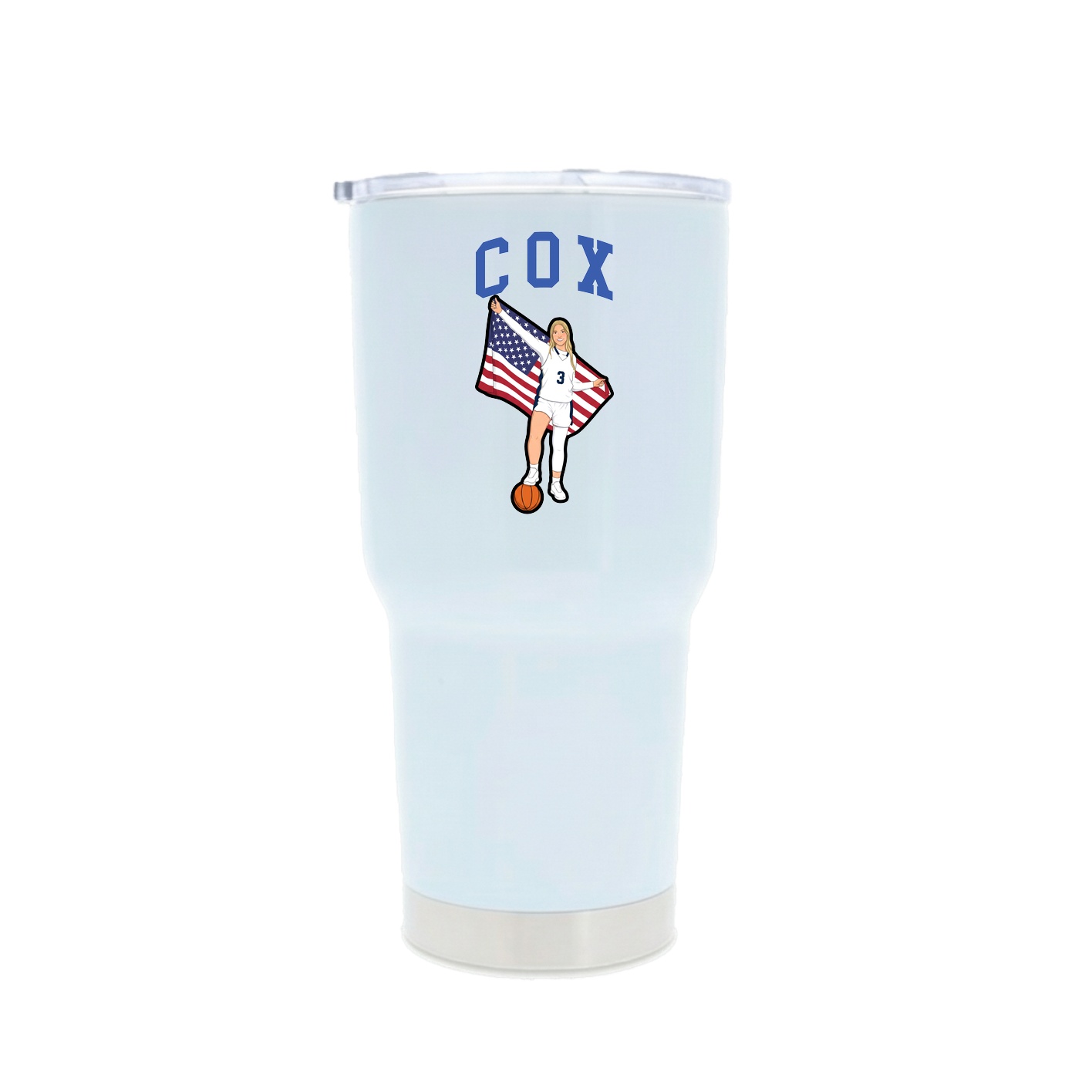 30oz Stainless Steel Tumbler — Shirsey in White